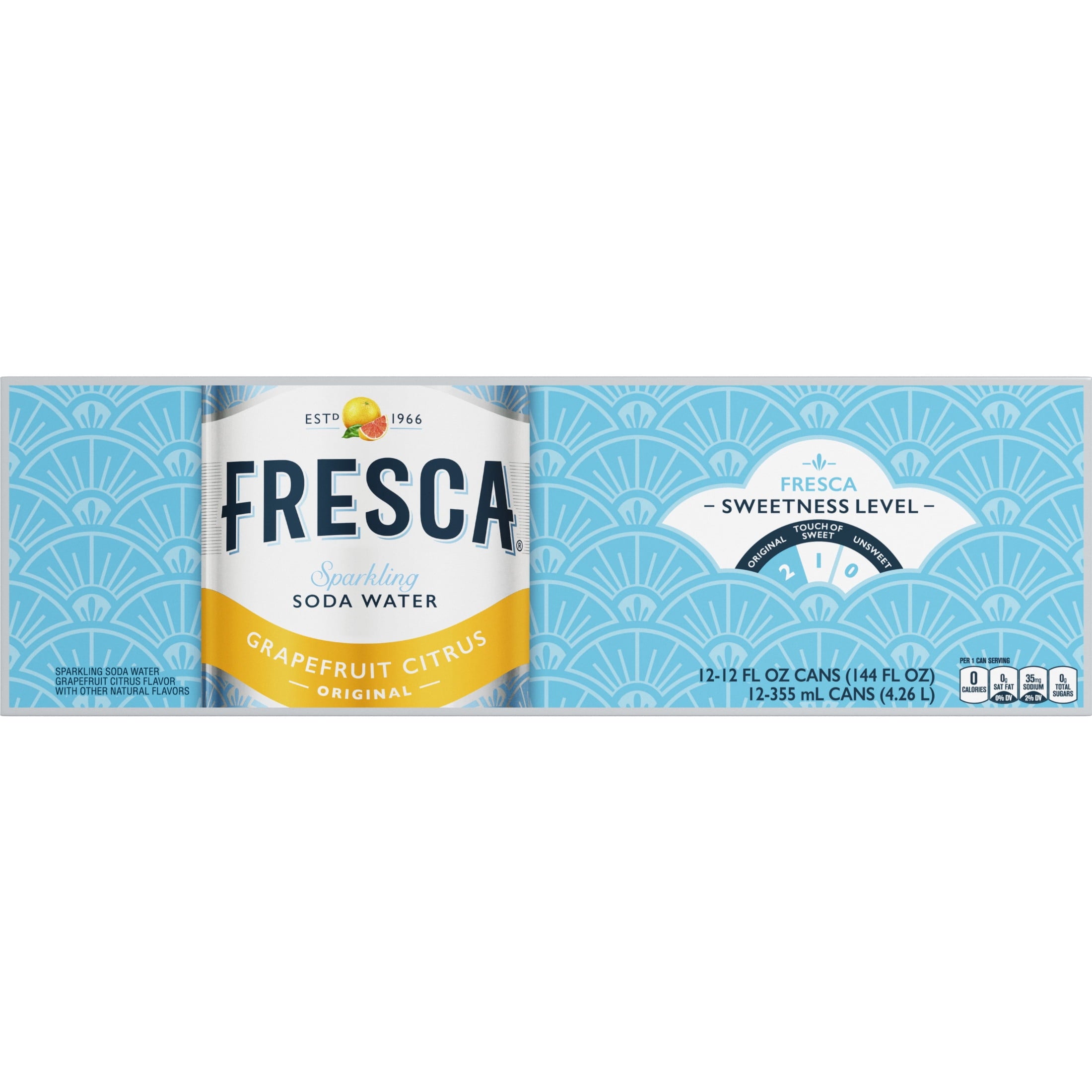 Fresca Citrus Soda Pop Fridge Pack Cans, 12 fl oz, 12 Pack