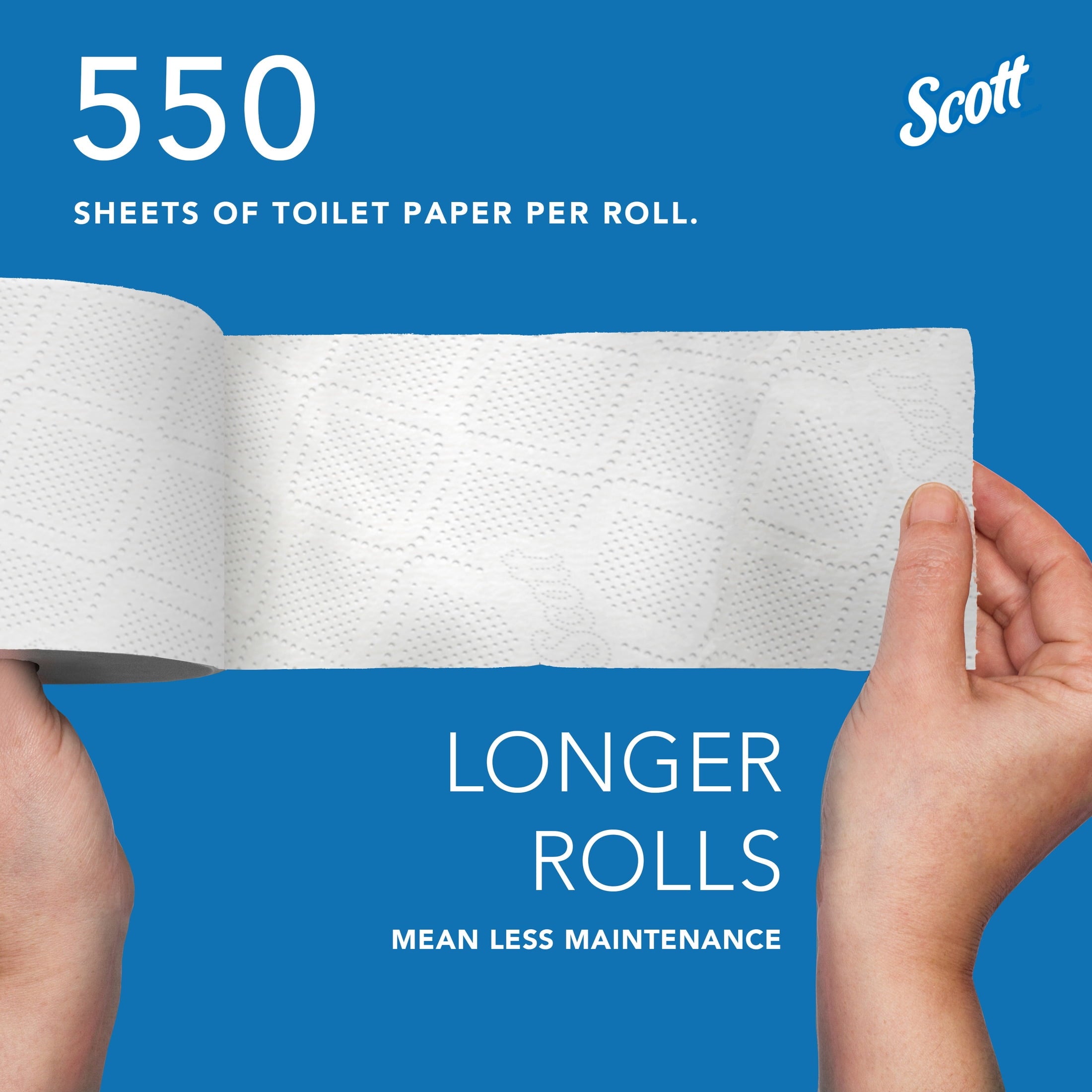 Scott Professional Standard Roll Toilet Paper, Bulk (48040), 2-Ply, Elevated Design, White, Individually Wrapped (40 Rolls of 550 Sheets, 22,000 Sheet Total)