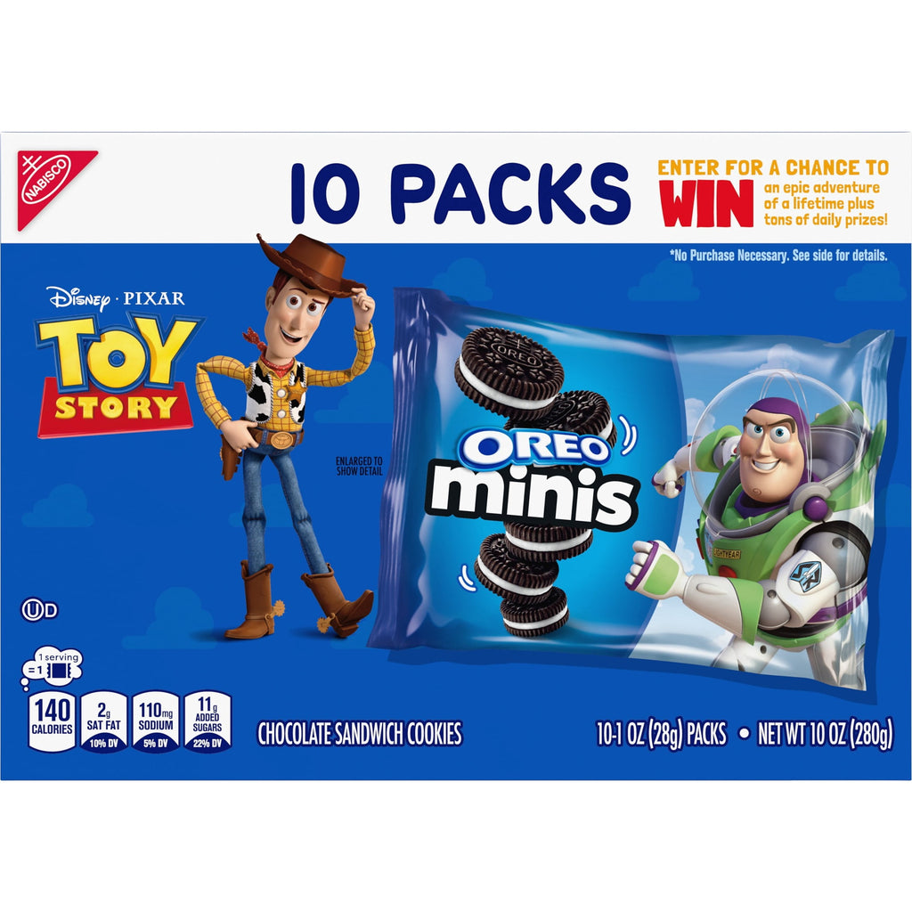 OREO Minis Chocolate Sandwich Cookies, 10 Snack Packs