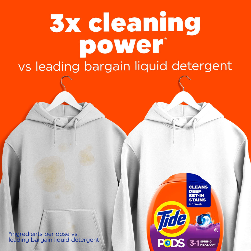 Tide PODS Laundry Detergent Soap Pacs, Spring Meadow Scent, 76 Count