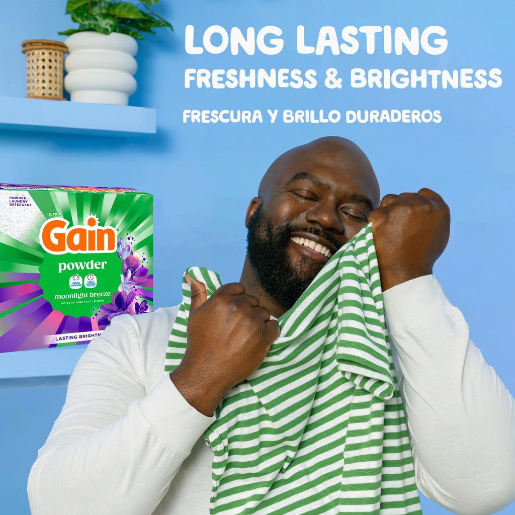 Gain Powder Laundry Detergent, Moonlight Breeze Scent, 82 oz, 89 Loads