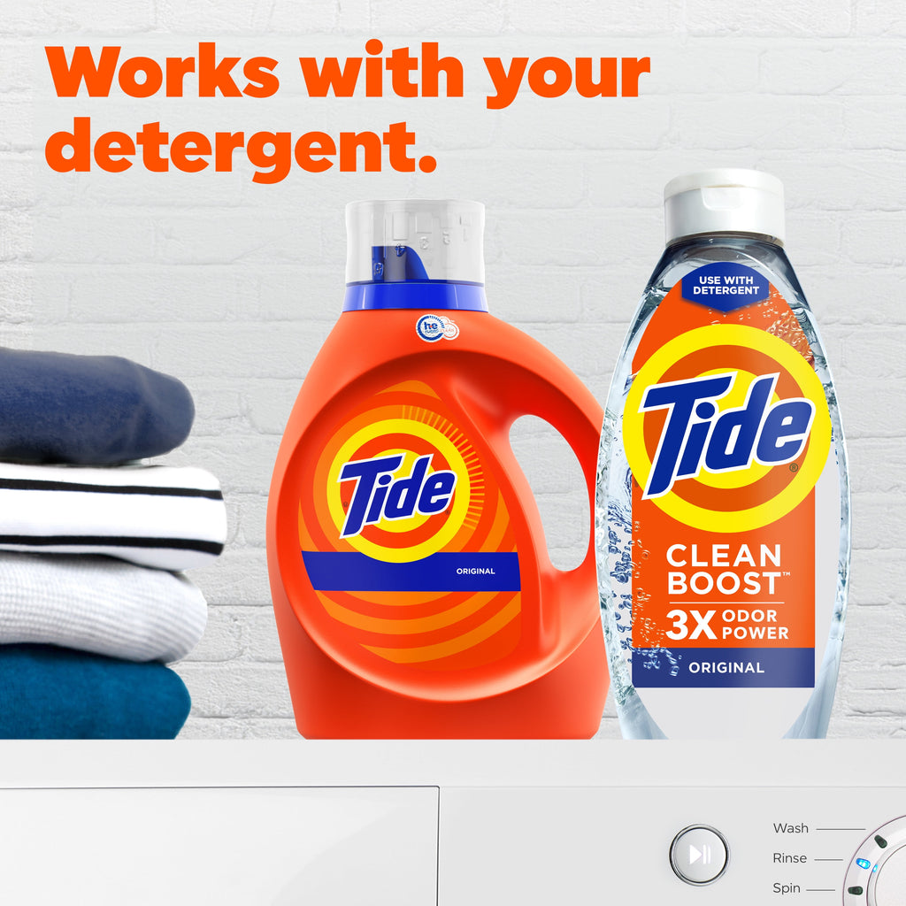 Tide Clean Boost Fabric Softener Rinse, Removes Odors and Residues, Original Scent, 48 fl oz