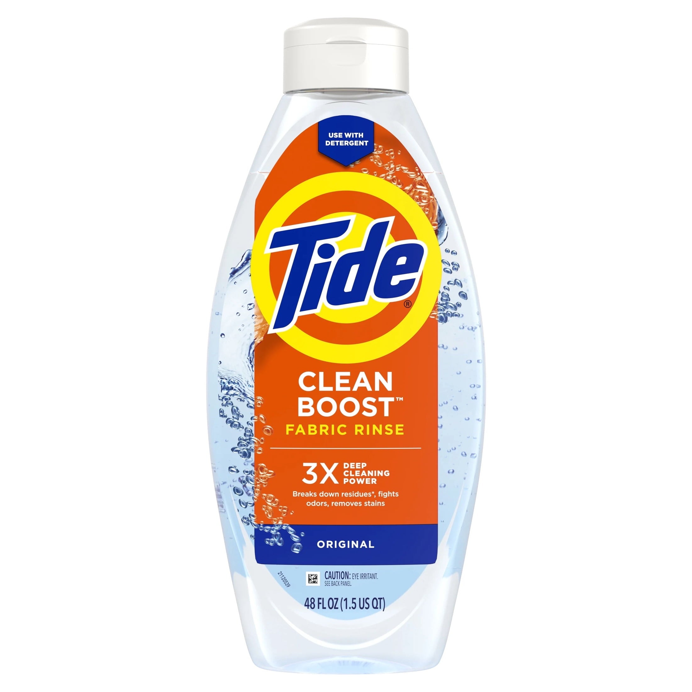 Tide Clean Boost Fabric Softener Rinse, Removes Odors and Residues, Original Scent, 48 fl oz