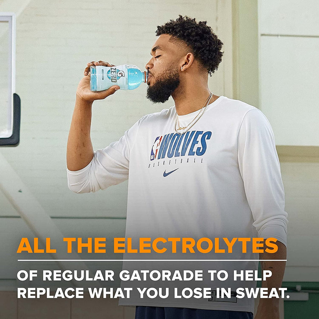 Gatorade Zero Sugar Thirst Quencher Lemon Lime Sports Drinks, 12 fl oz, 12 Count Bottles