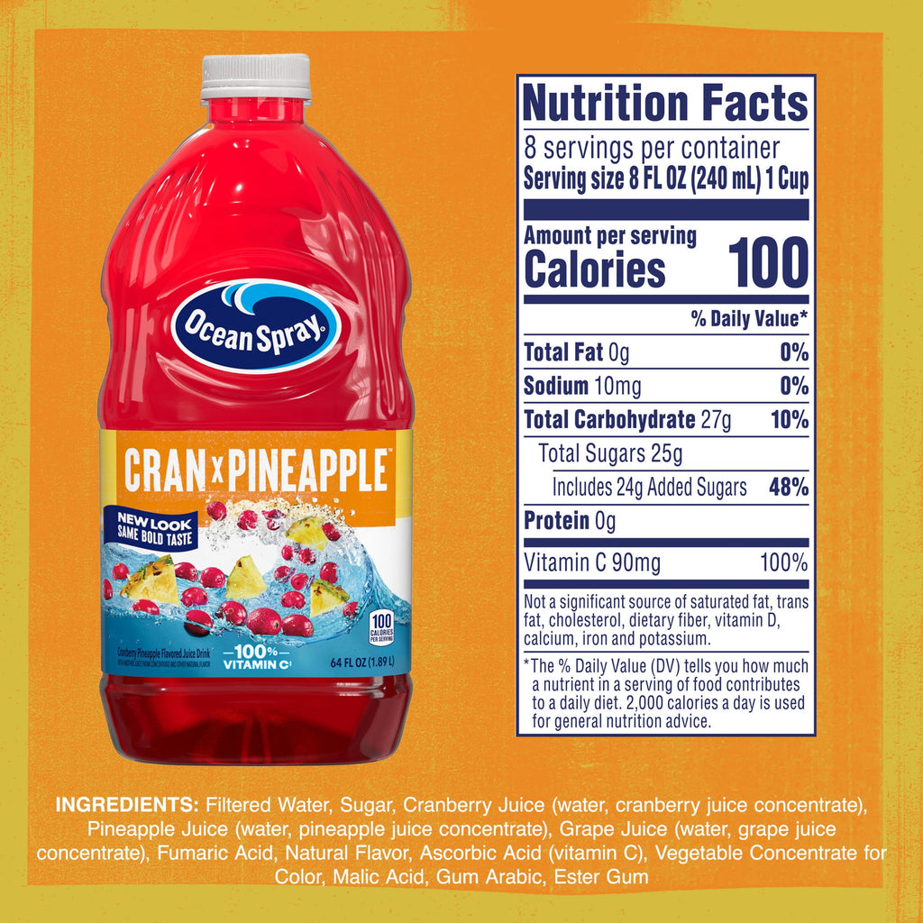Ocean Spray® Cran-Pineapple™ Cranberry Pineapple Juice Drink, 64 fl oz Bottle