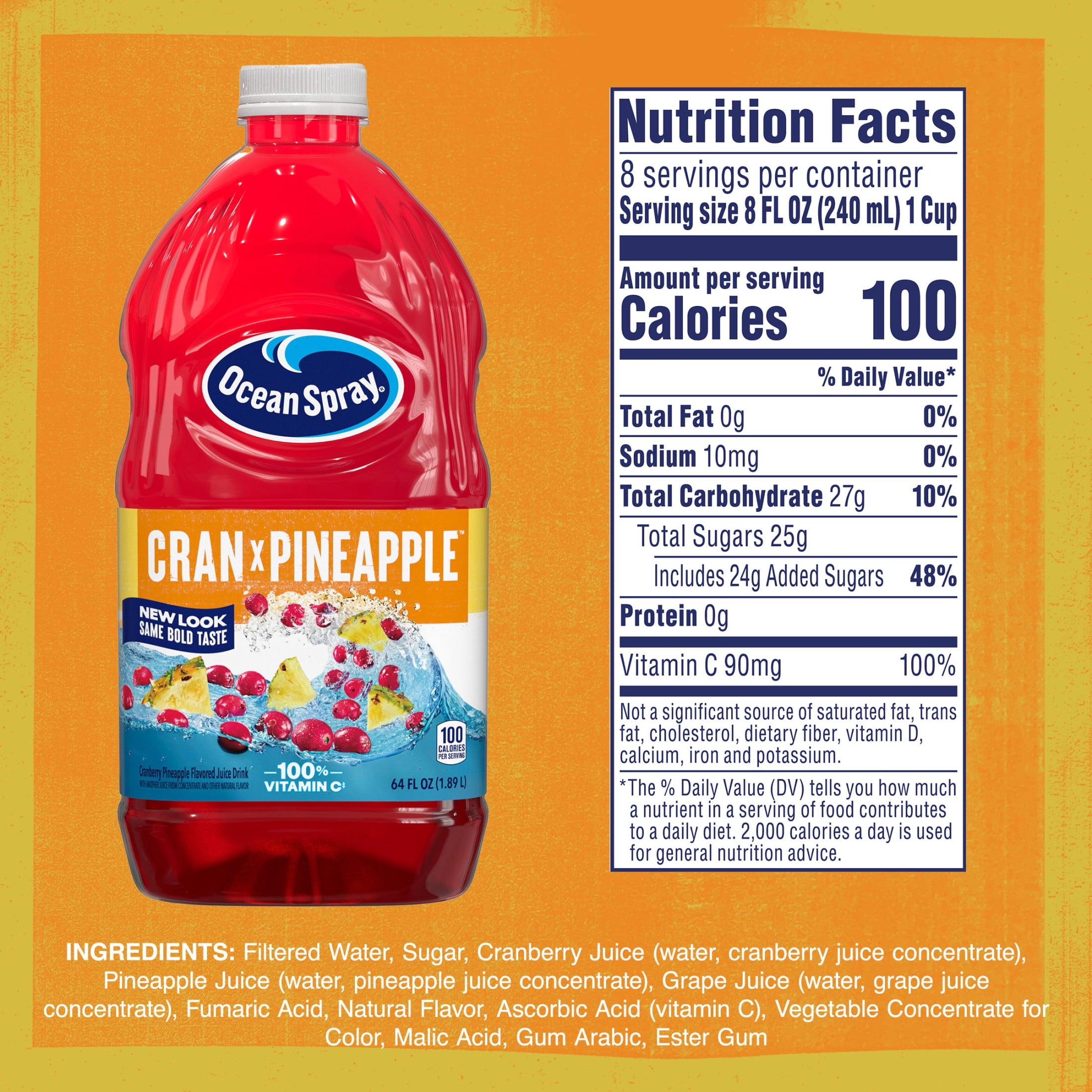 Ocean Spray® Cran-Pineapple™ Cranberry Pineapple Juice Drink, 64 fl oz Bottle