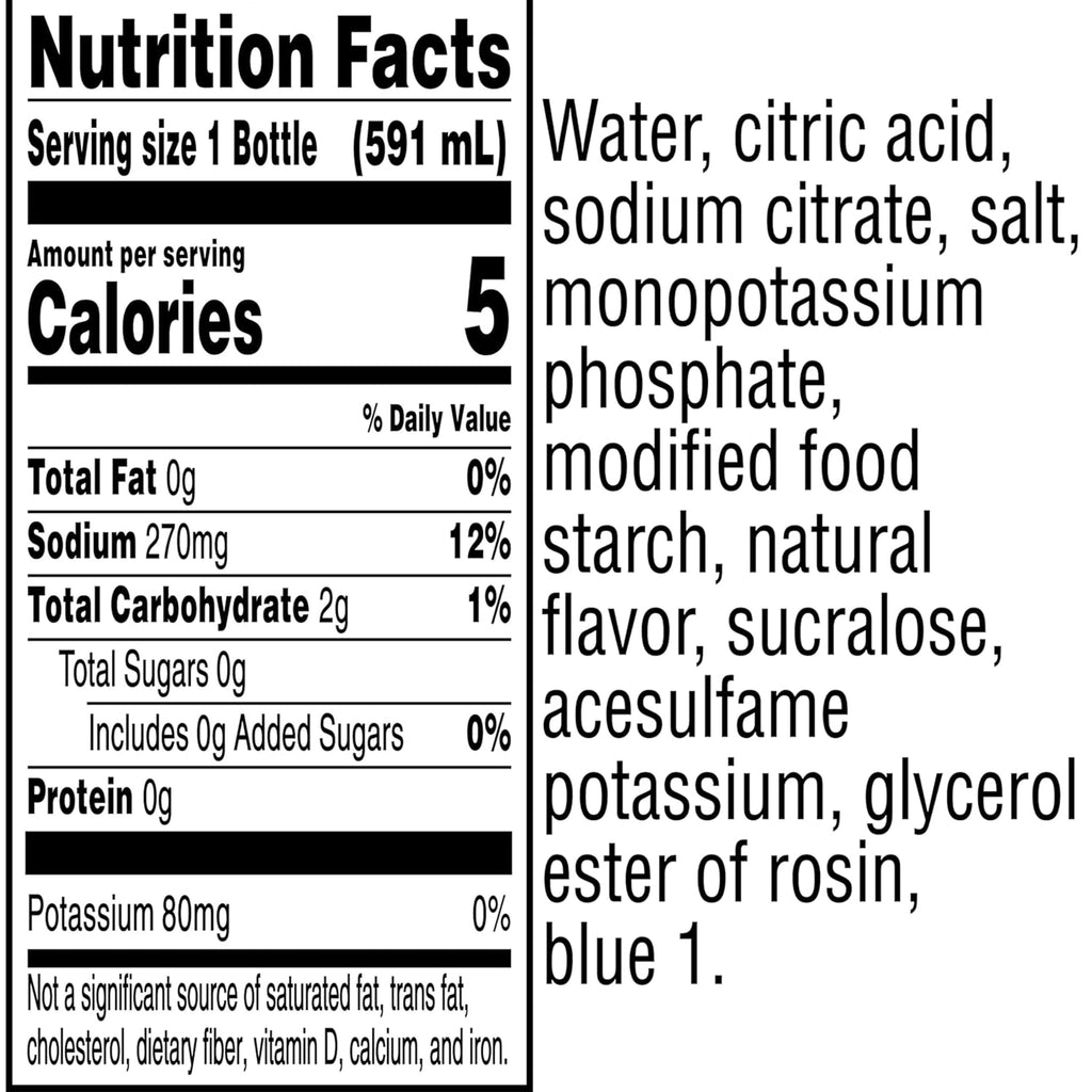 Gatorade Zero Sugar Thirst Quencher Glacier Cherry Sports Drinks, 20 fl oz, 8 Count Bottles
