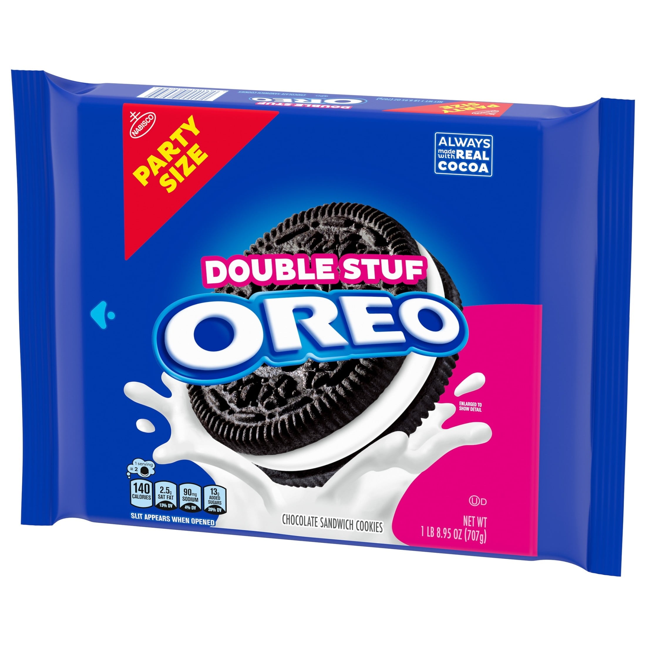 OREO Double Stuf Chocolate Sandwich Cookies, Party Size, 24.95 oz