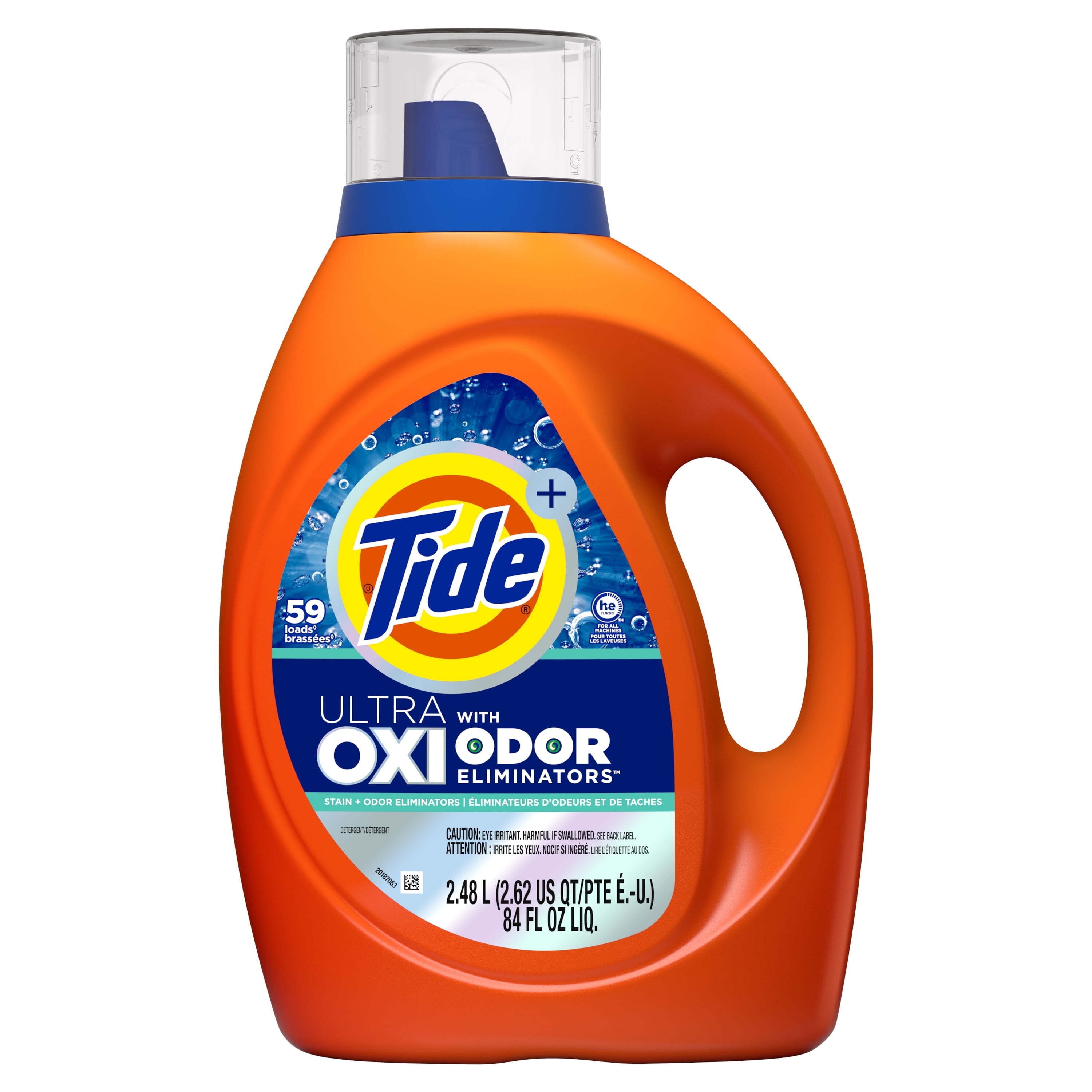 Tide Ultra OXI with Odor Eliminators Liquid Laundry Detergent, 59 Loads, 84 fl oz