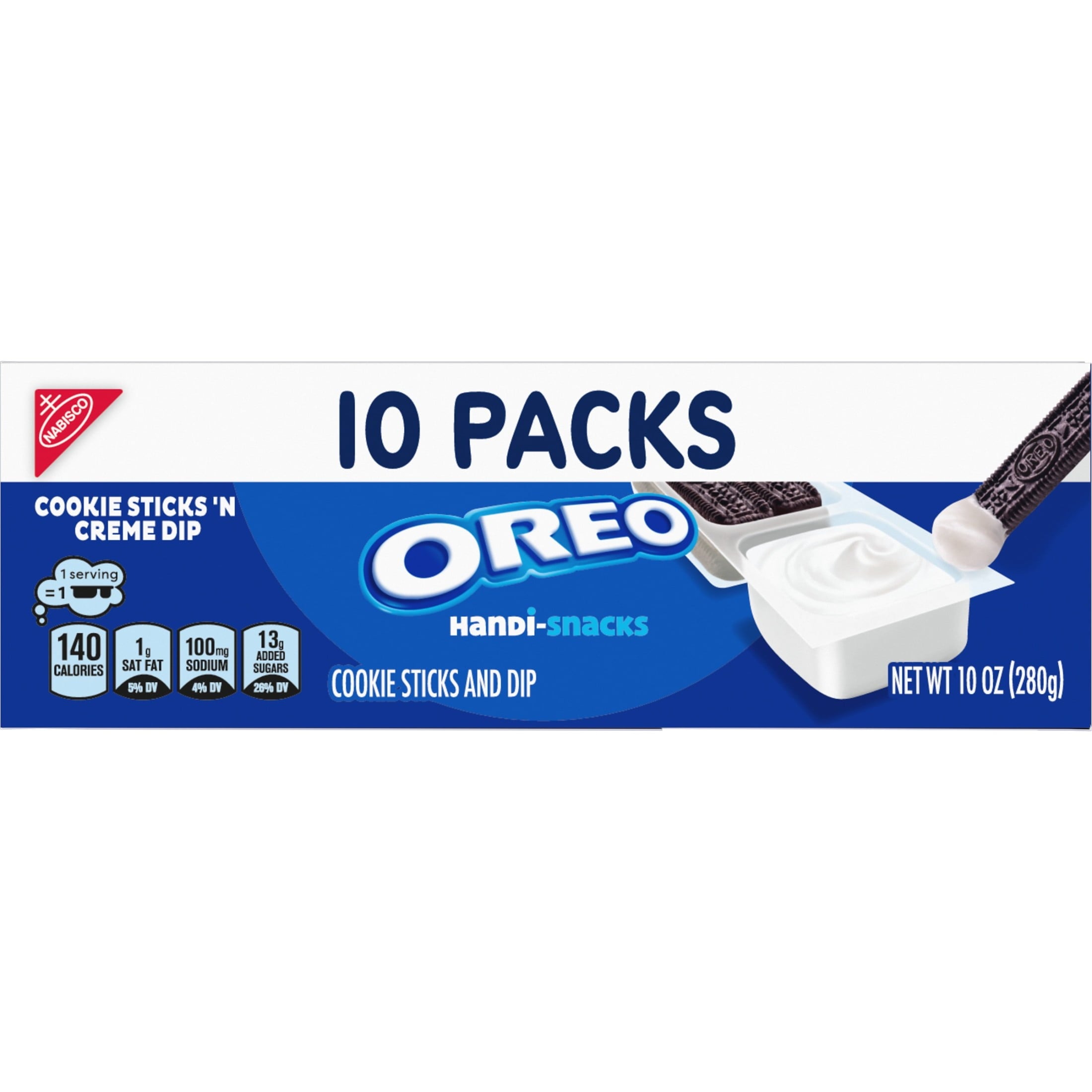 Handi-Snacks OREO Cookie Sticks 'N Creme Dip Snack Packs, 10 Snack Packs