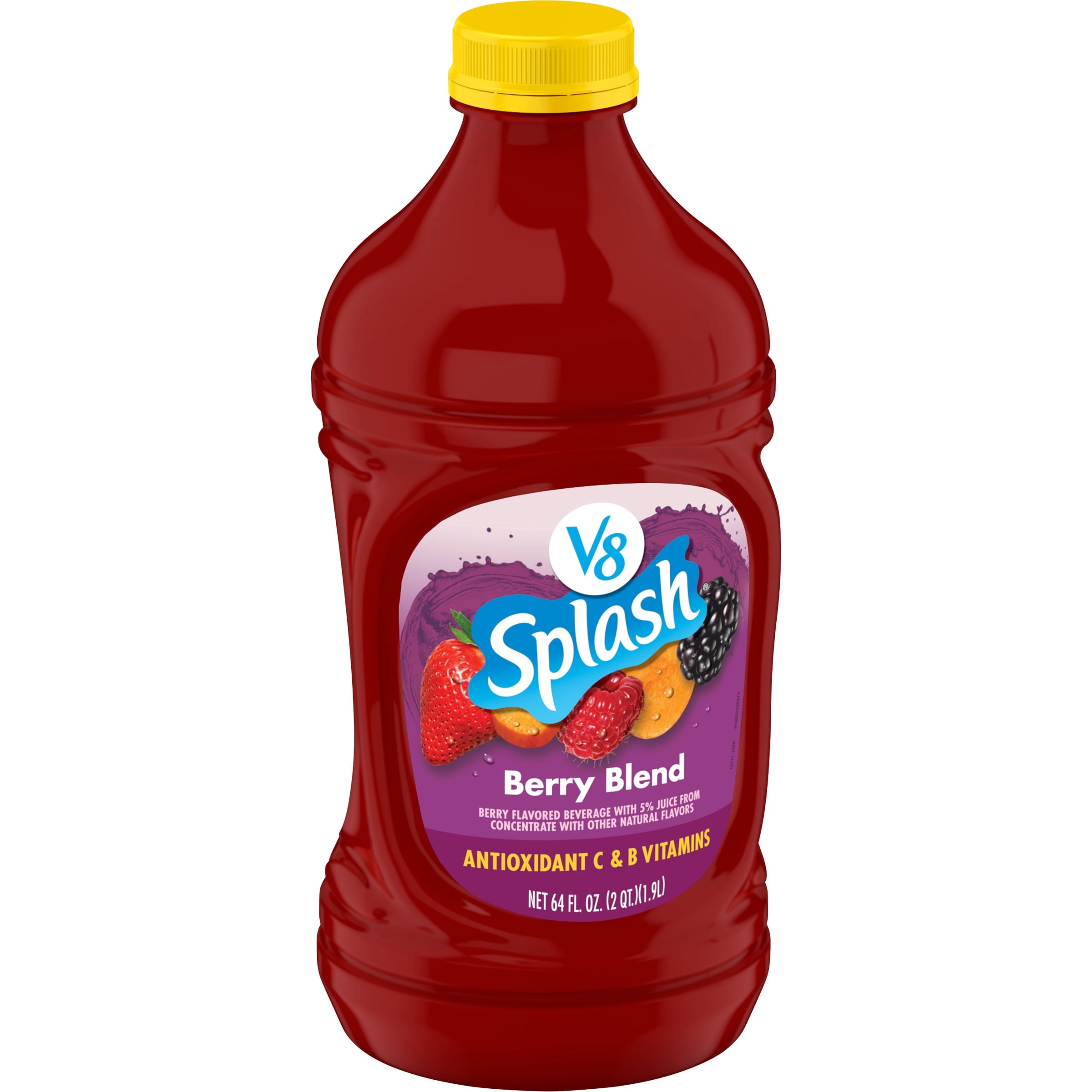 V8 Splash Berry Blend Flavored Beverage, 64 fl oz Bottle