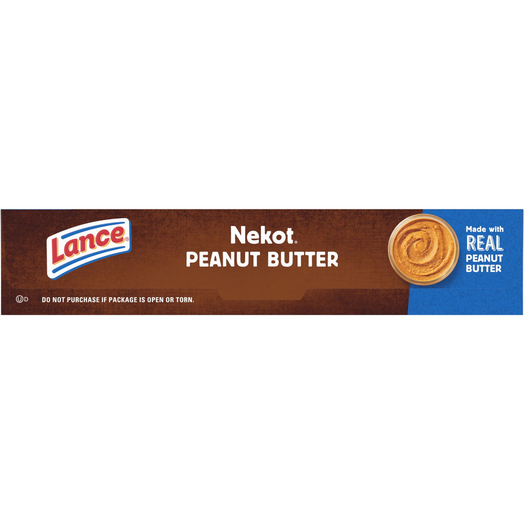 Lance Sandwich Cookies, Nekot Peanut Butter, 10 Individually Wrapped Packs, 6 Sandwiches Each