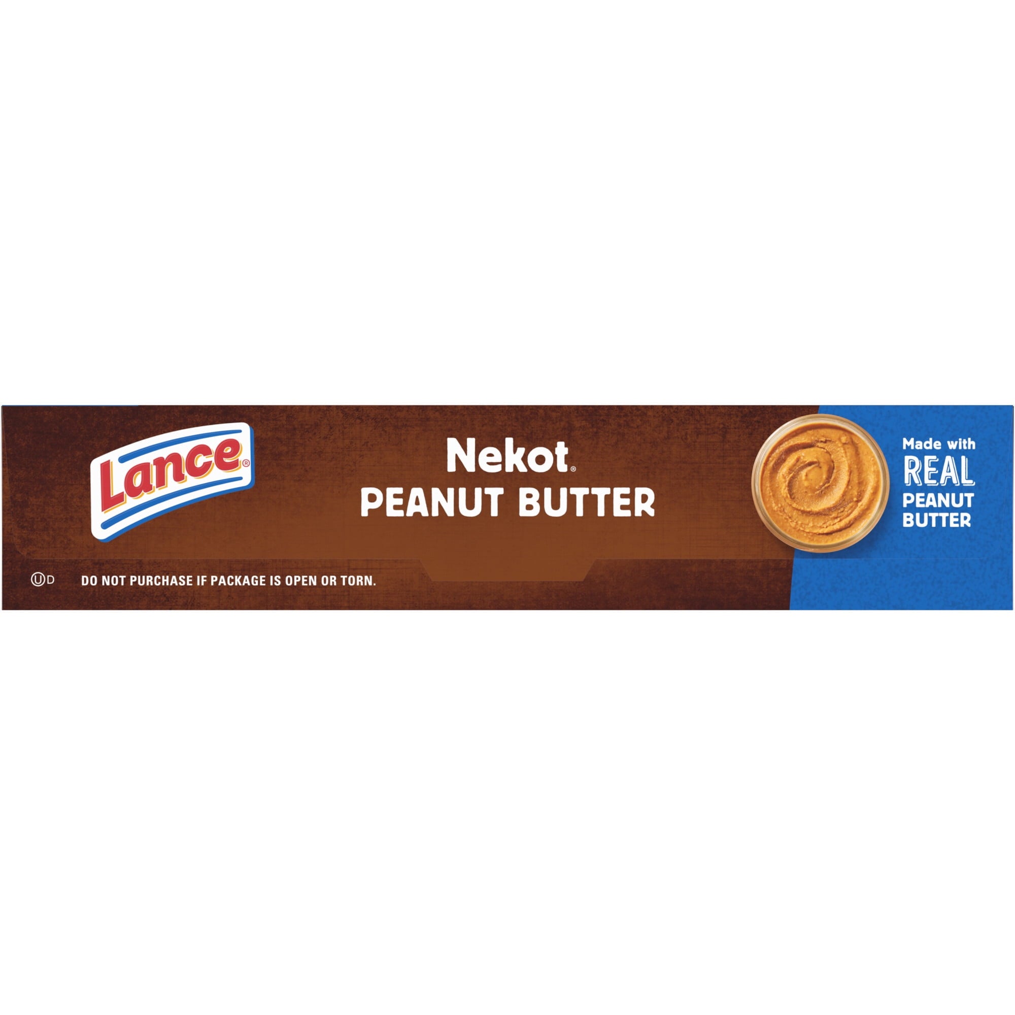 Lance Sandwich Cookies, Nekot Peanut Butter, 10 Individually Wrapped Packs, 6 Sandwiches Each