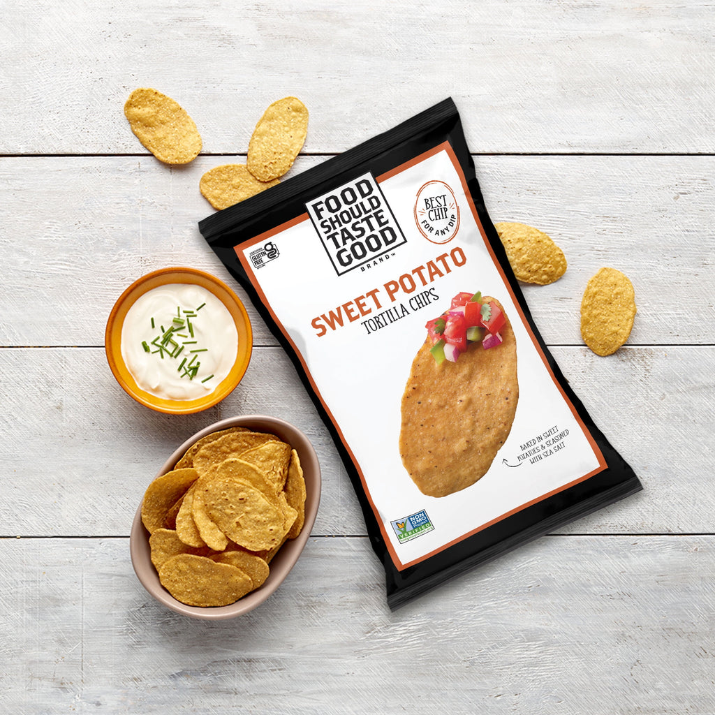 Food Should Taste Good Tortilla Chips, Sweet Potato, Gluten Free, 5.5 oz