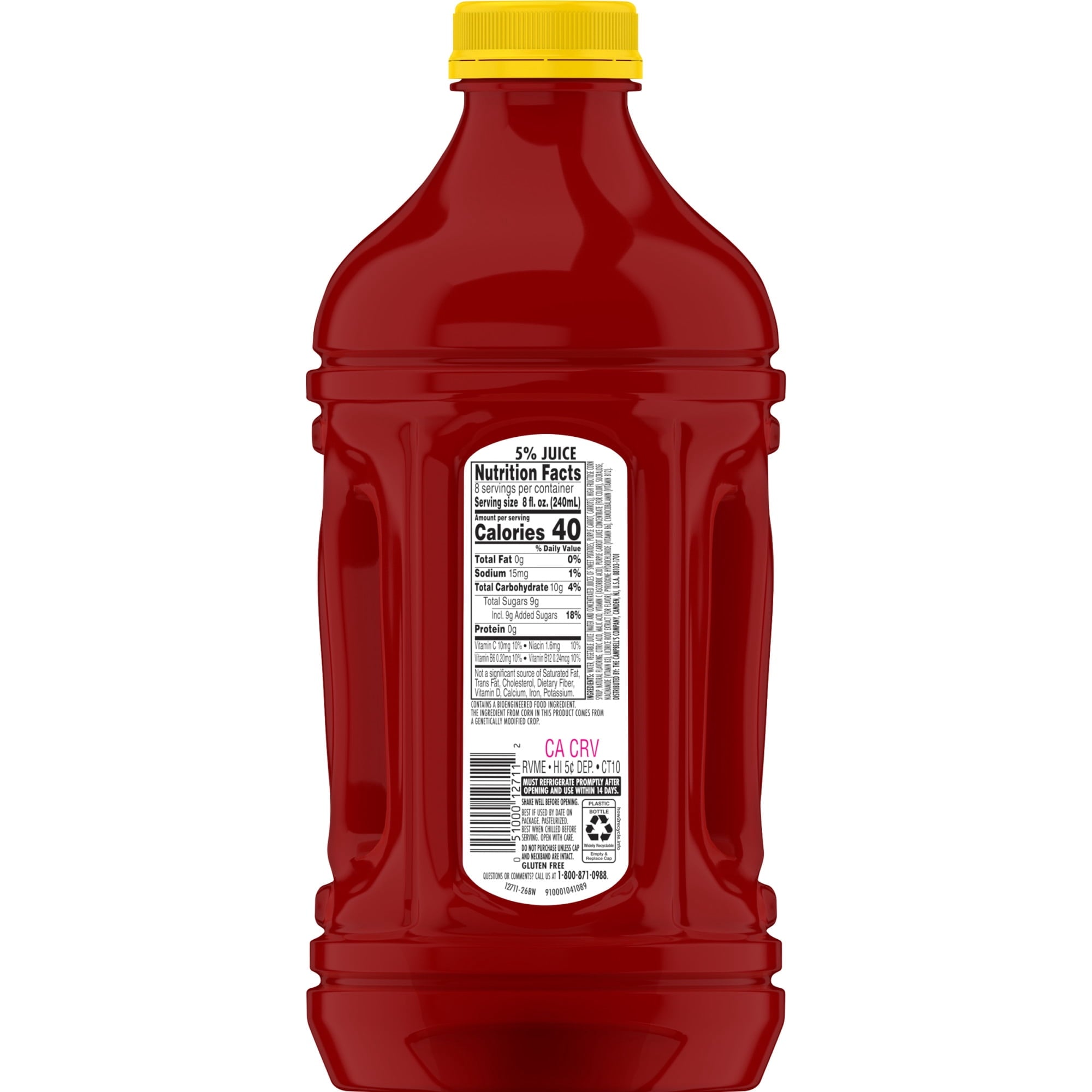 V8 Splash Berry Blend Flavored Beverage, 64 fl oz Bottle