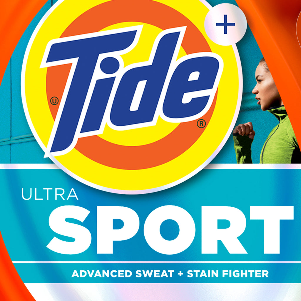 Tide Ultra Sport Liquid Laundry Detergent, Advanced Sweat and Stain Fighter, 55 fl oz, 39 Loads