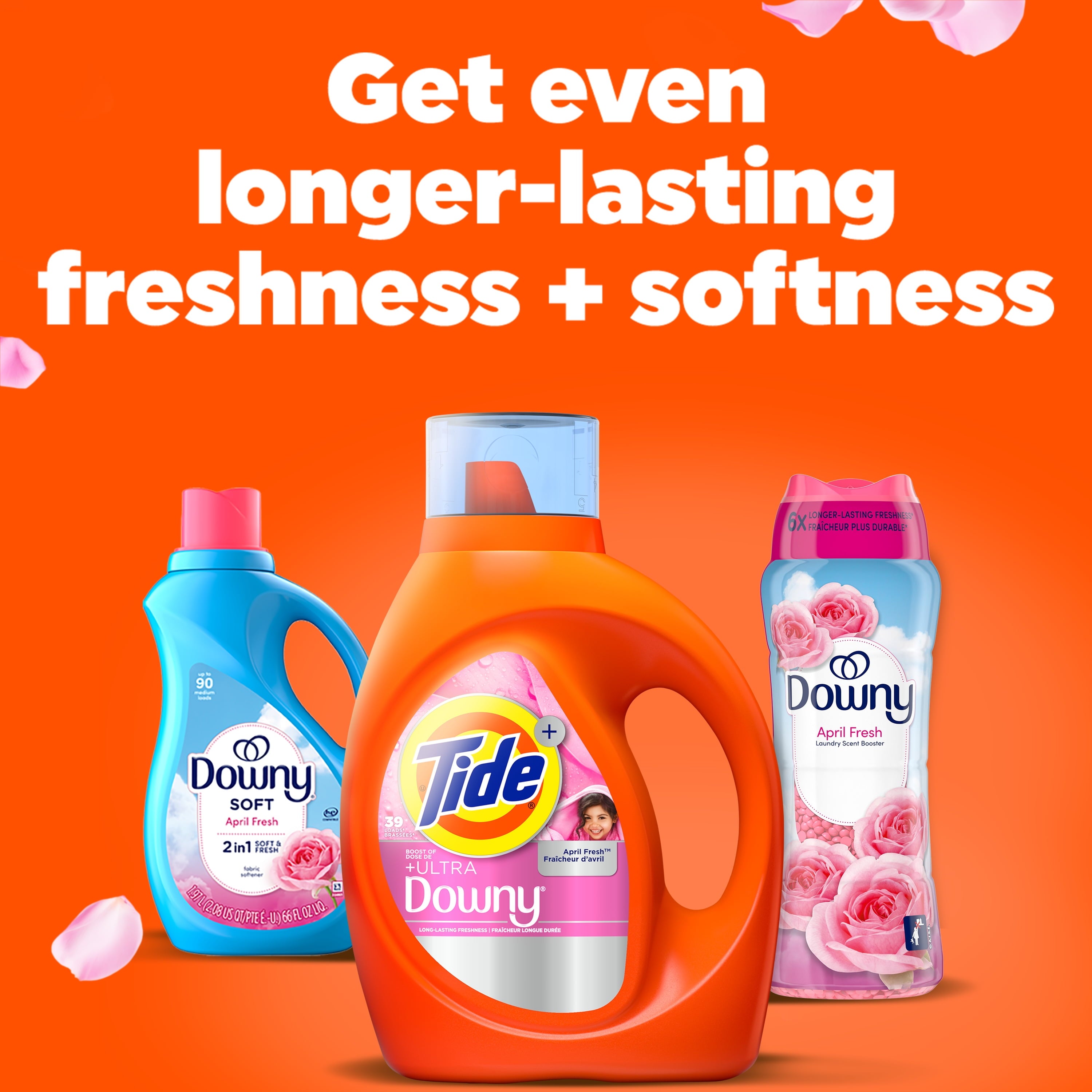 Tide Plus a Boost of Ultra Downy Liquid Laundry Detergent, April Fresh Scent, 55 fl oz, 39 Loads