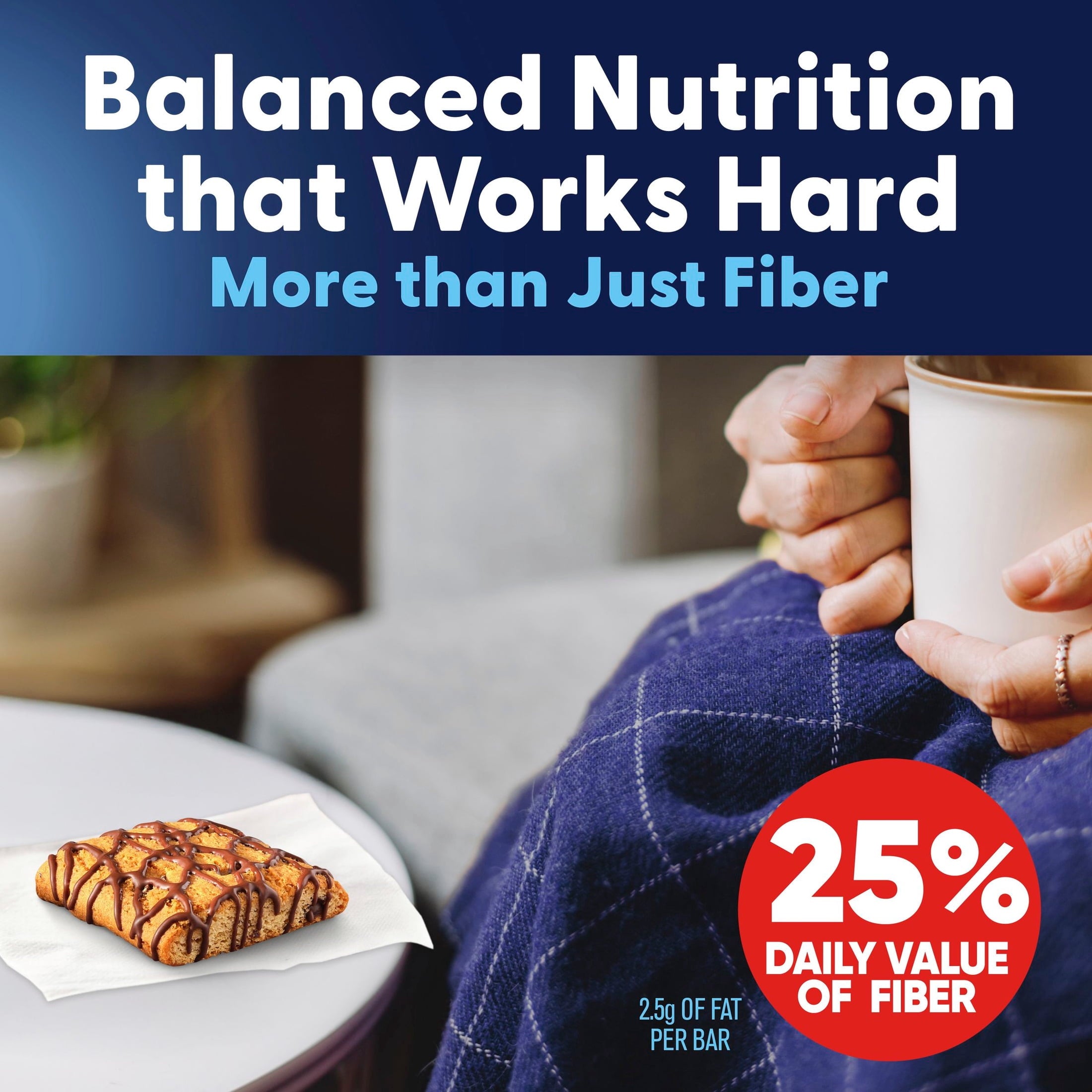 Fiber One Soft Baked Chocolate Chip Cookie Bars, Fiber Snacks, Value Pack, 12 Ct, 10.6 oz