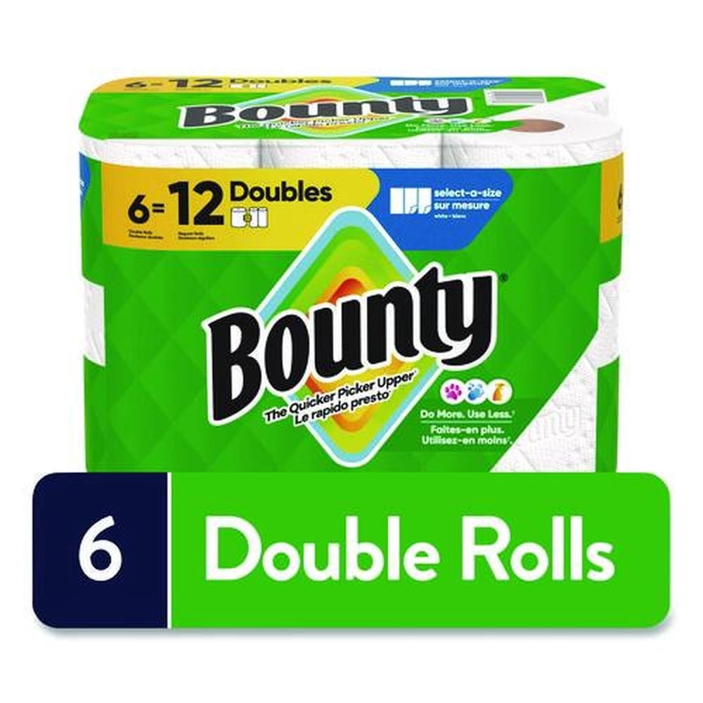 Select-a-Size 6 in. x 11 in. 2-Ply Kitchen Roll Paper Towels - White (6/Carton)