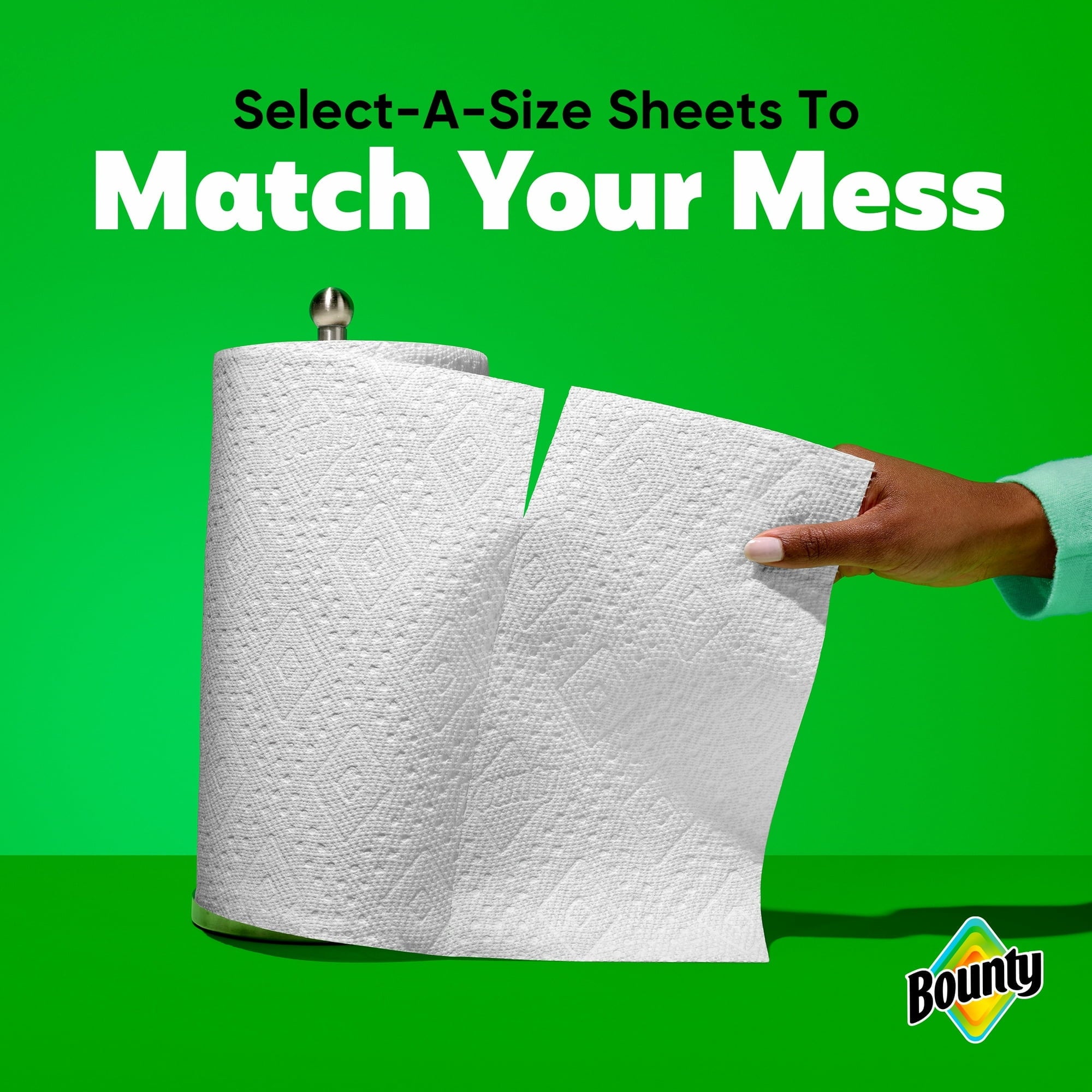 Bounty Paper Towels Select-A-Size White, 6 Mega Rolls, 164 Sheets per Roll
