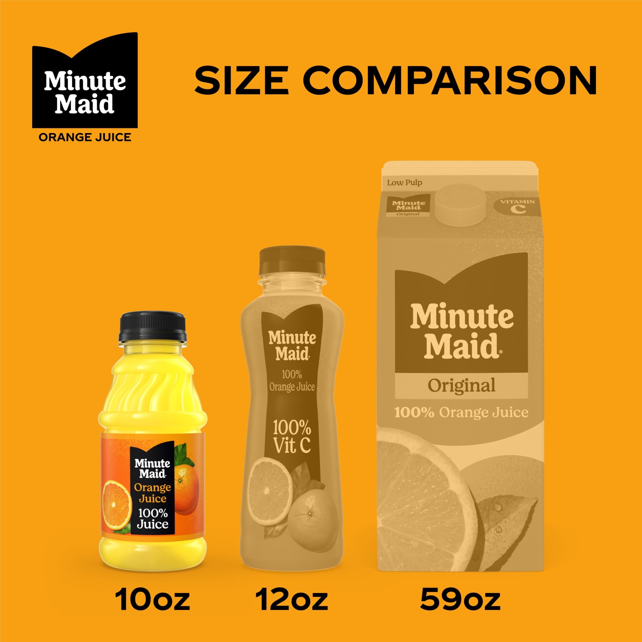Minute Maid Orange Juice Bottles, 10 fl oz, 6 Pack