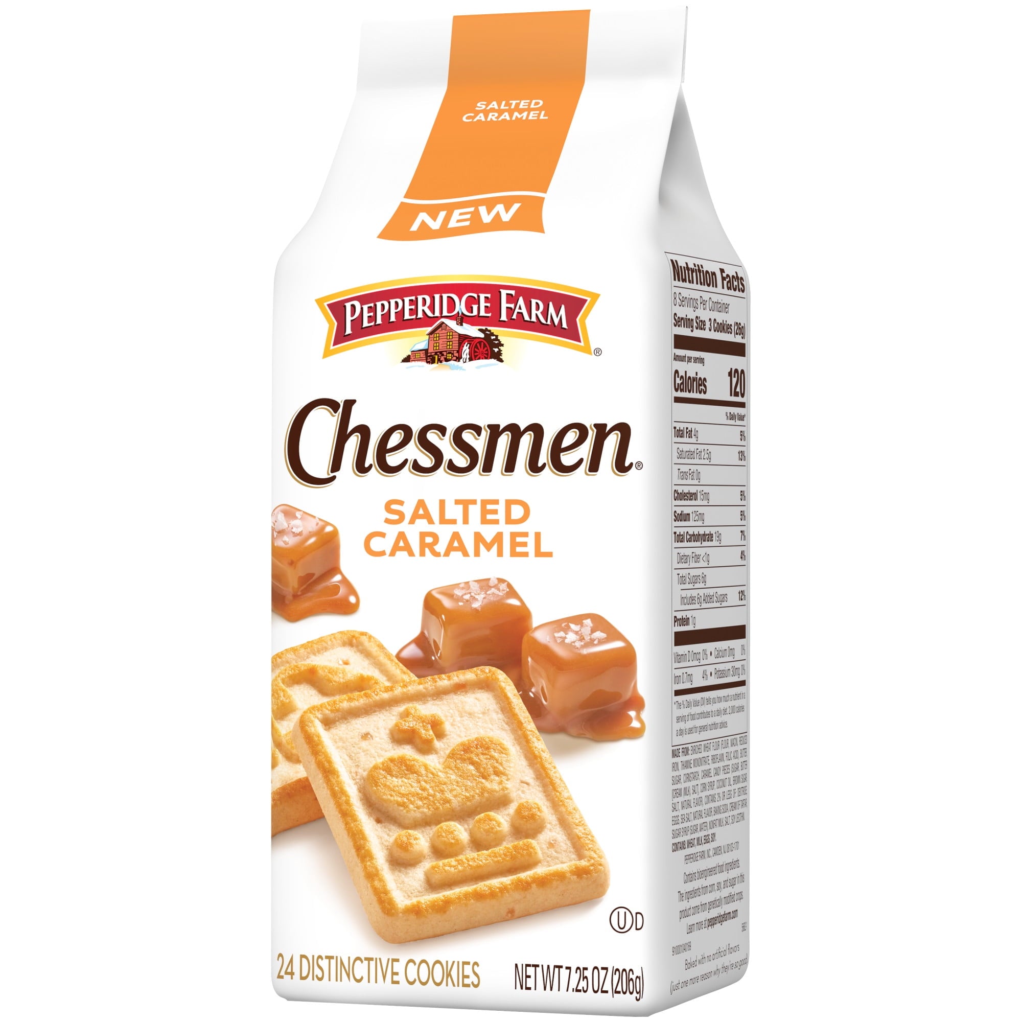 Pepperidge Farm Chessmen Salted Caramel Cookies, 7.25 oz Bag