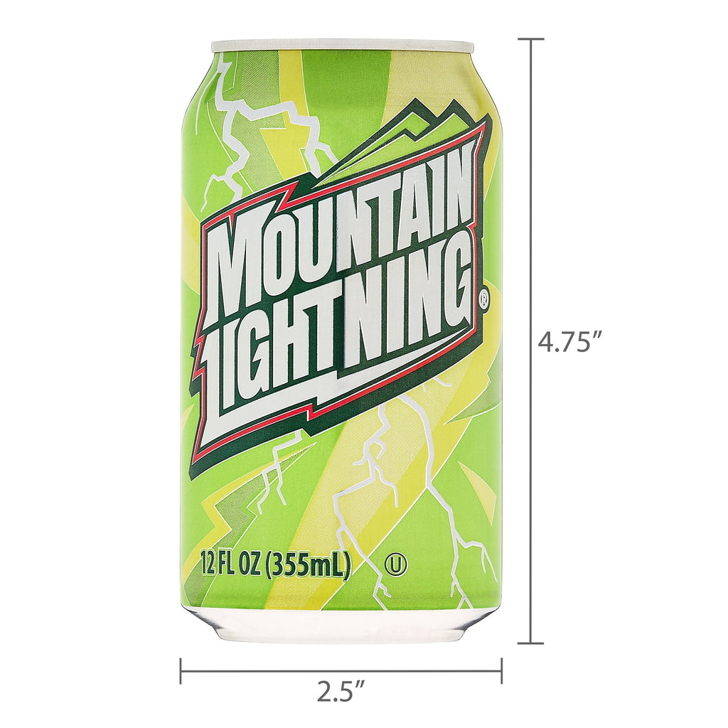 Great Value Mountain Lightning Citrus Flavored Soda Pop, 12 fl oz, 12 Pack Cans