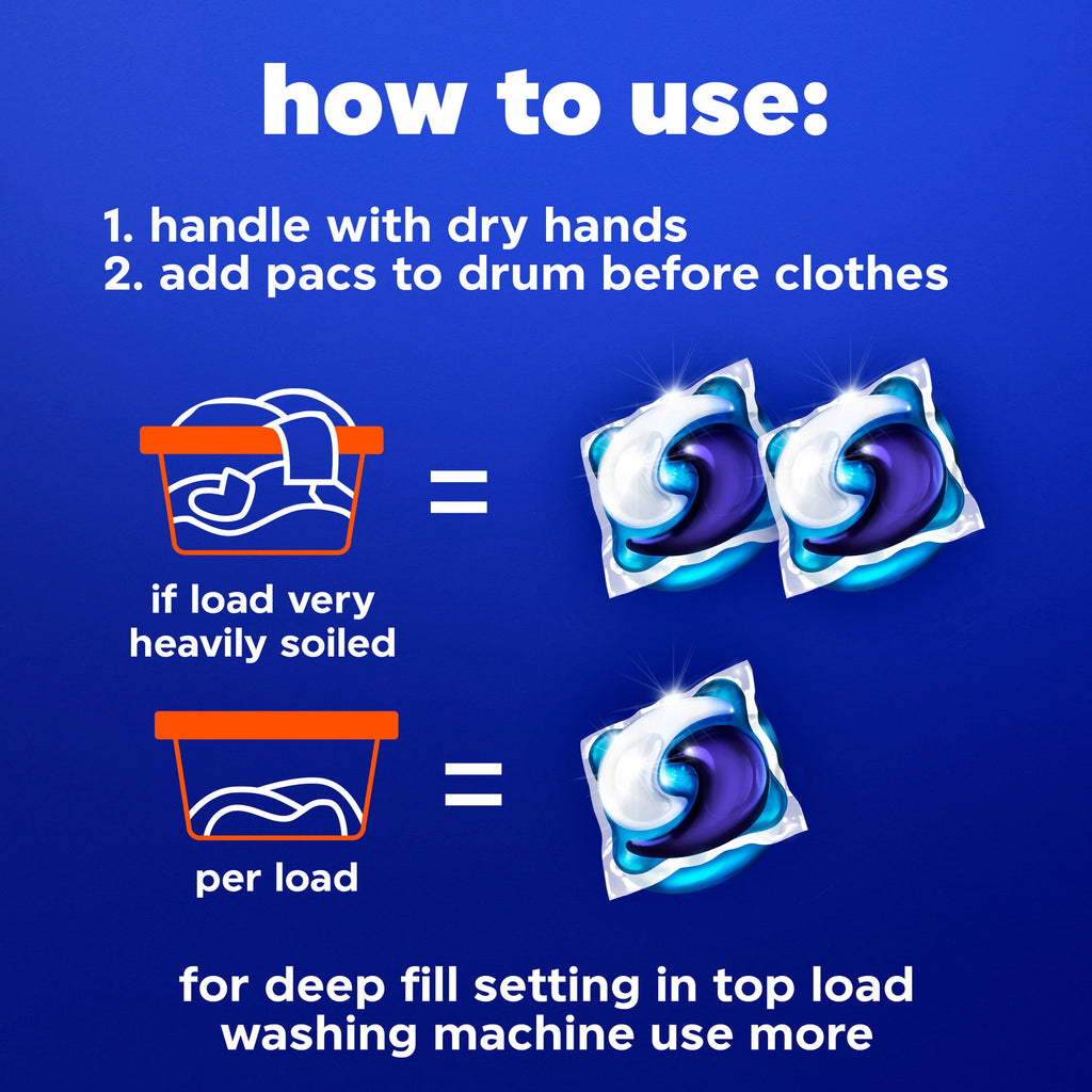 Tide Power PODS Laundry Detergent Soap Pacs with Odor Defense + Oxi, Original Scent, 18 Count