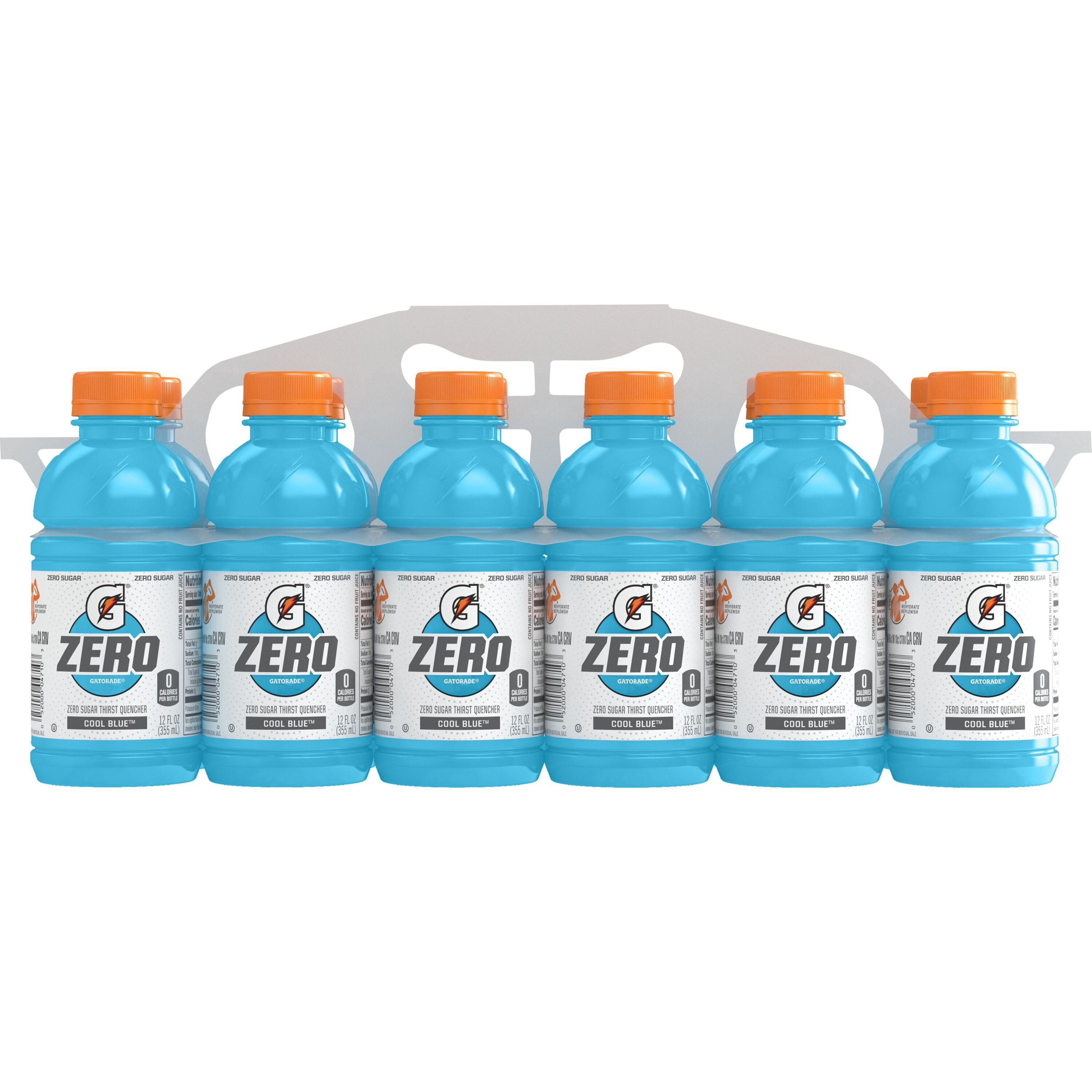 Gatorade Zero Sugar Thirst Quencher Lemon Lime Sports Drinks, 12 fl oz, 12 Count Bottles