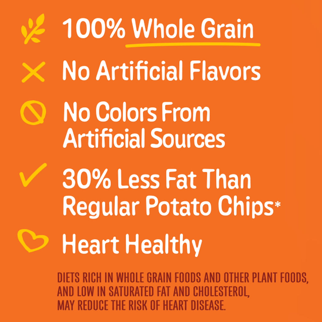 SunChips 100% Whole Grain Harvest Cheddar Snack Chips Bag, 12 oz