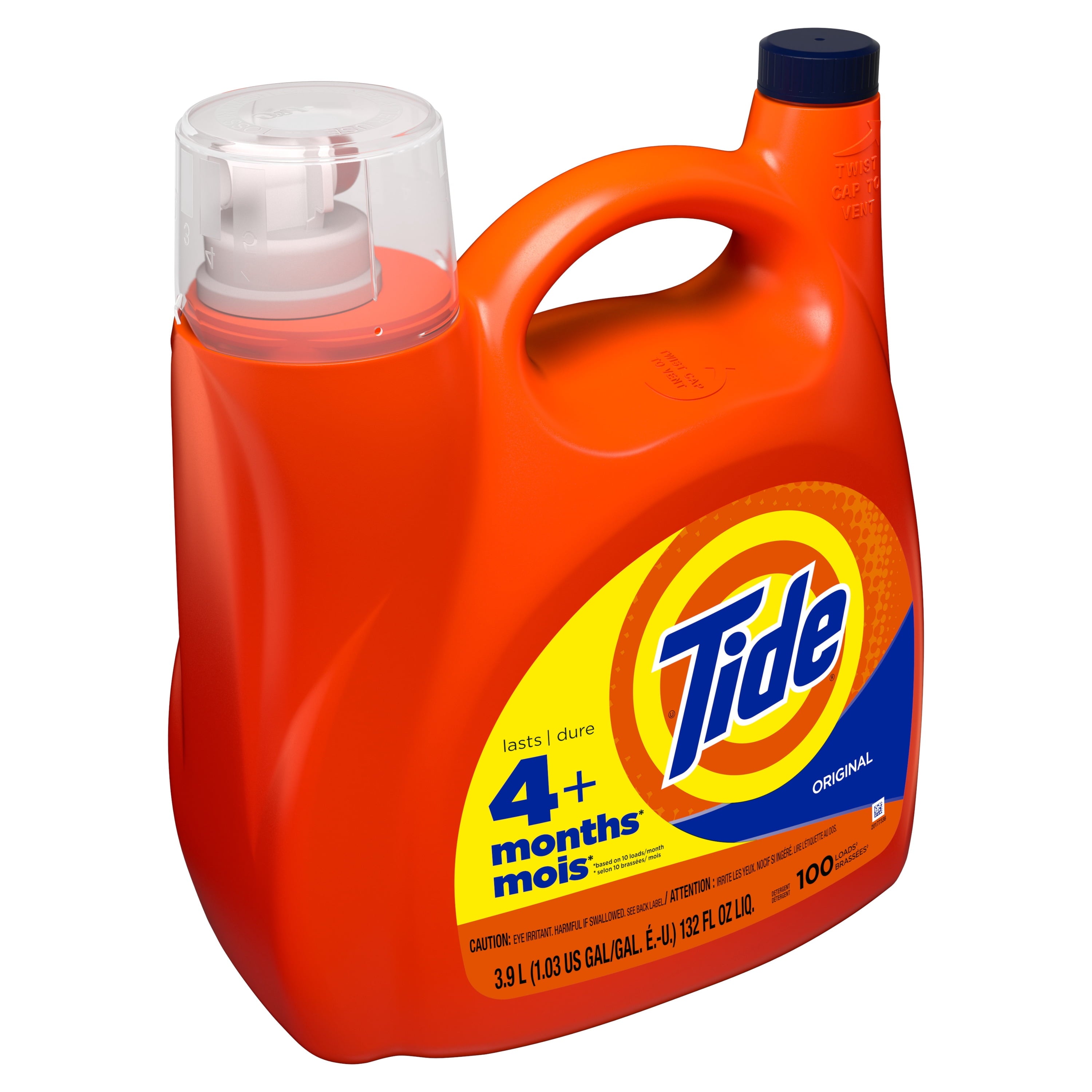 Tide Liquid Laundry Detergent, Original Scent, 132 fl oz, 100 Loads