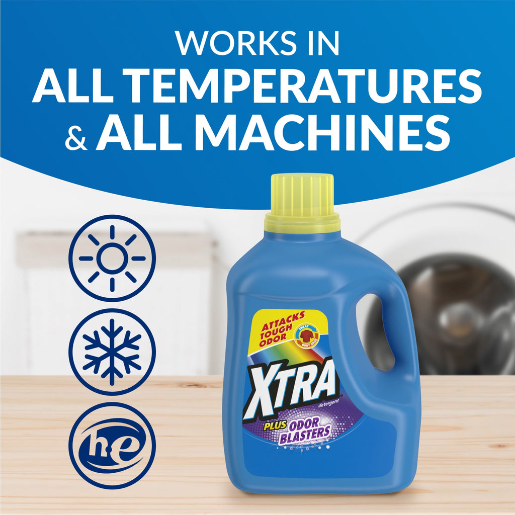XTRA Laundry Detergent Liquid Plus Odor Blasters, 131 Loads, 203.1 Fl Oz