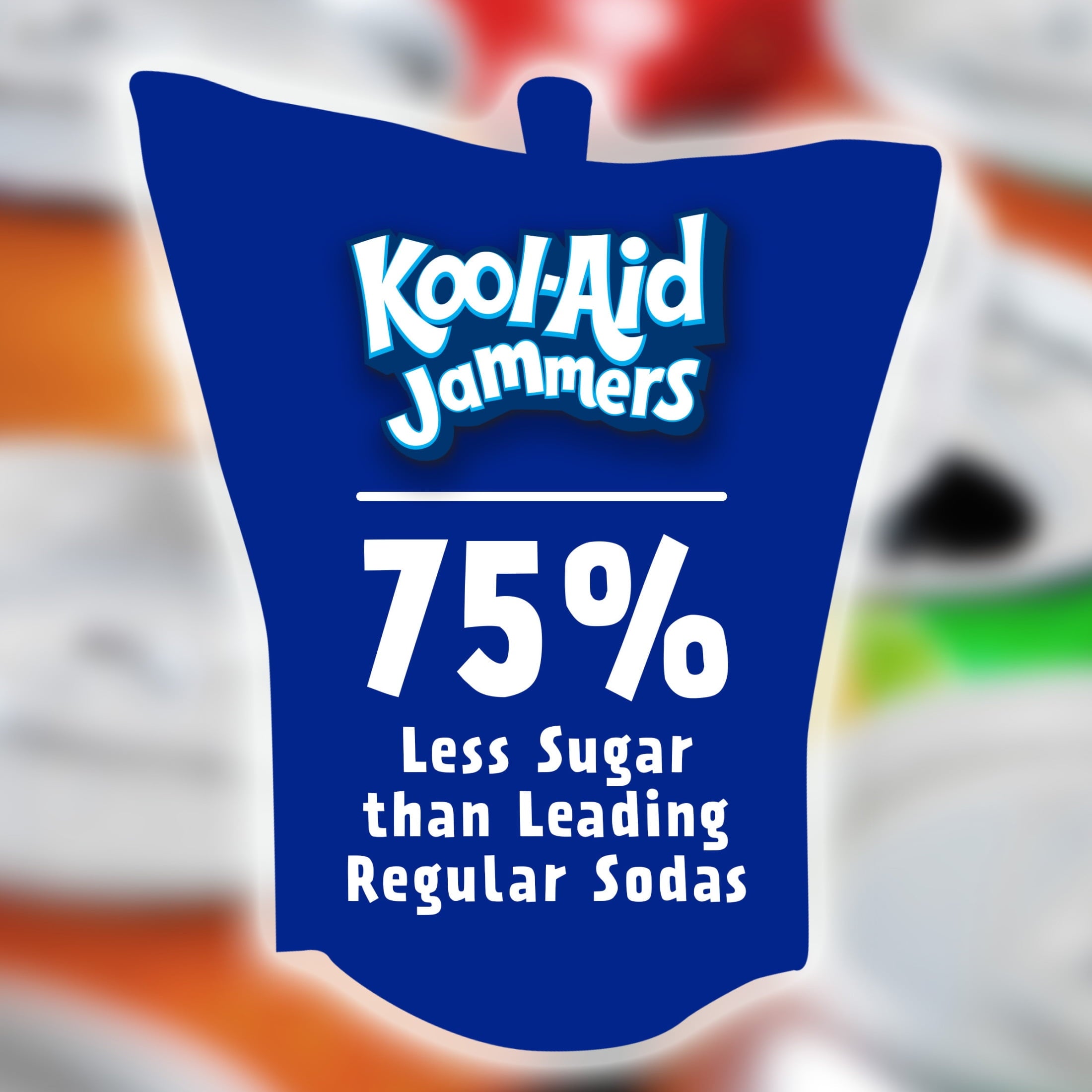 Kool-Aid Jammers Artificially Flavored Drink, 10 Pouches, for School Lunches and On-the-Go Hydration, Blue Raspberry Flavor, Excellent Source of Vitamin C, 6 fl oz