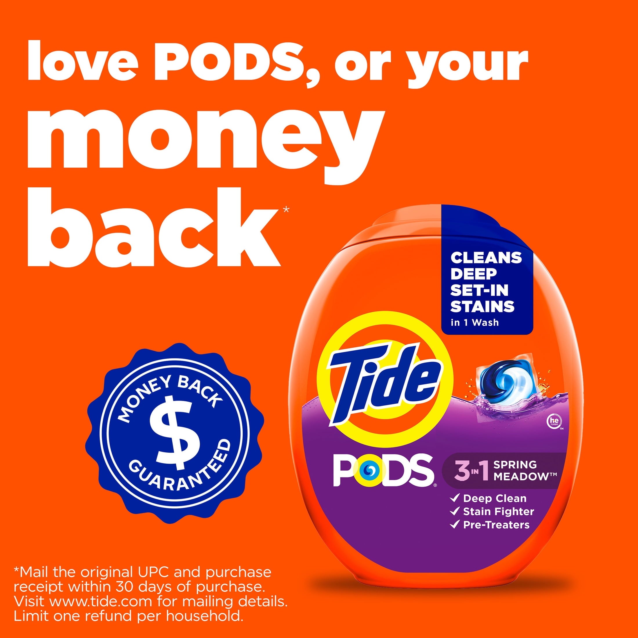 Tide PODS Laundry Detergent Soap Pacs, Spring Meadow Scent, 76 Count