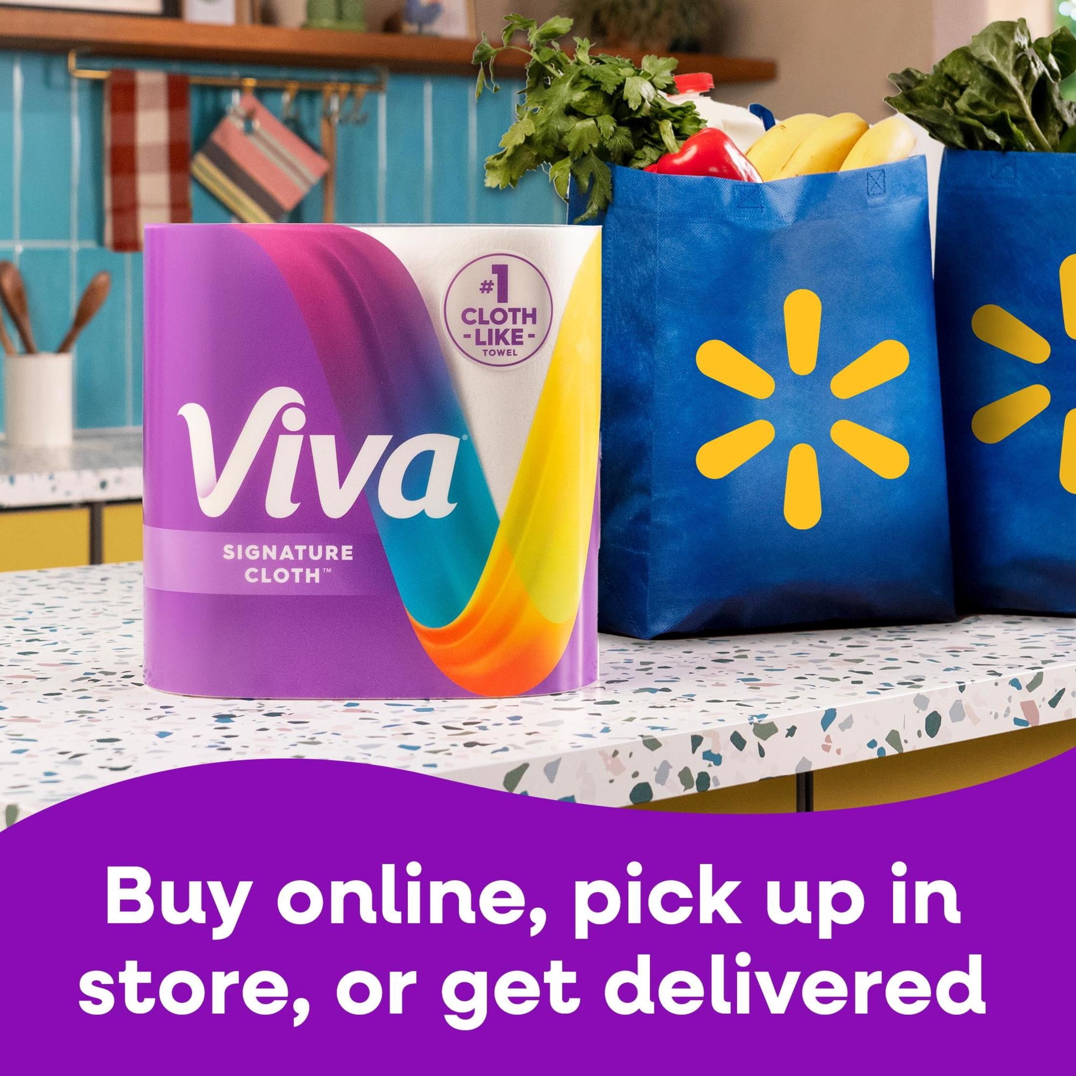 Viva Signature Cloth Paper Towels, 6 Double Rolls, 86 Sheets per Roll