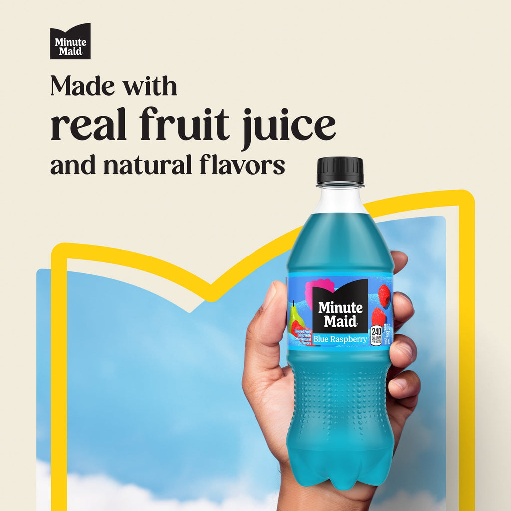 Minute Maid Blue Raspberry Juice Drink Bottle, 20 fl oz