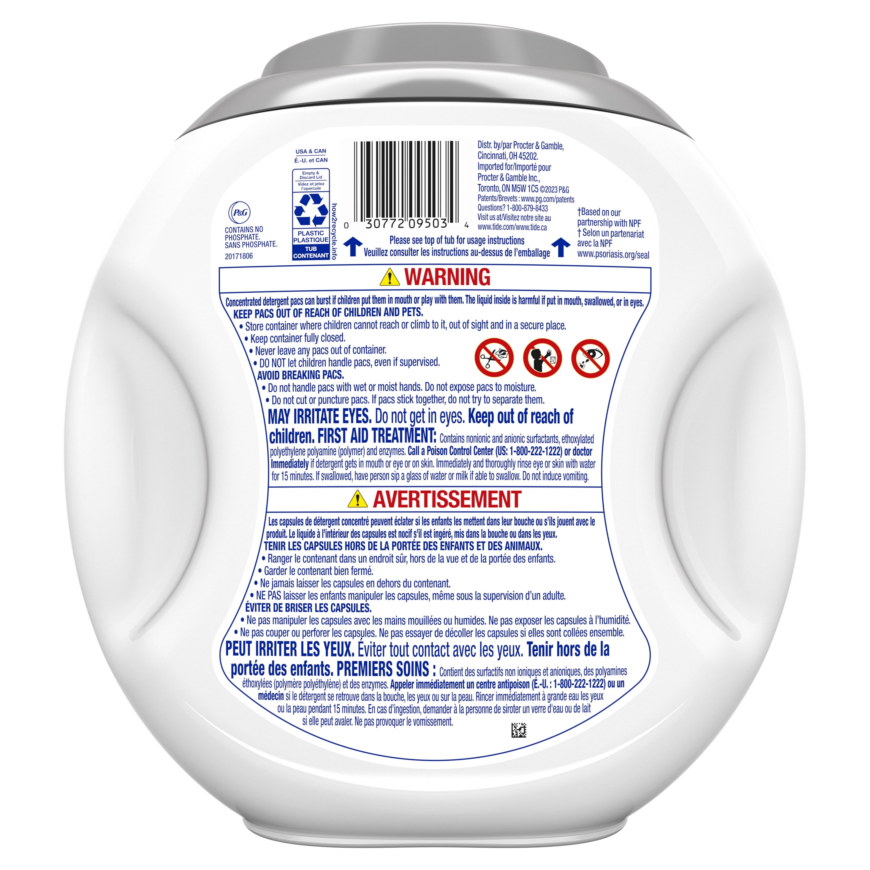 Tide PODS® Ultra OXI Free Laundry Detergent Pacs, 57 Count