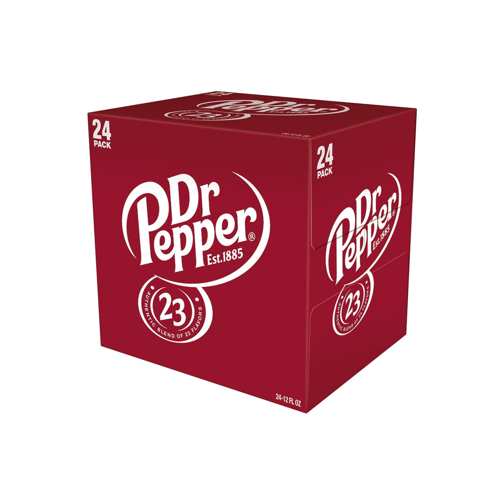 Dr Pepper Soda Pop, 12 fl oz, 24 Pack Cans