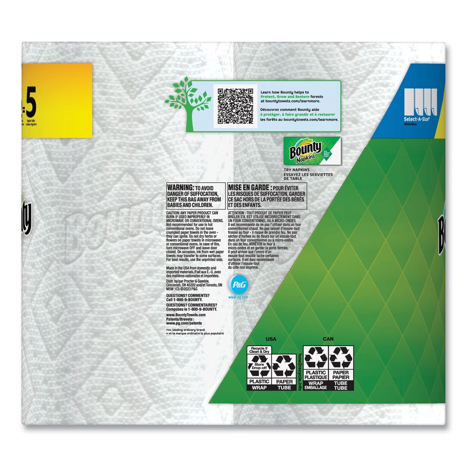 Select-a-Size Kitchen Roll Paper Towels, 2-Ply, White, 6 x 11, 113 Sheets/Roll, 2 Double Plus Rolls/Pack, 4 Packs/Carton | Bundle of 2 Cartons