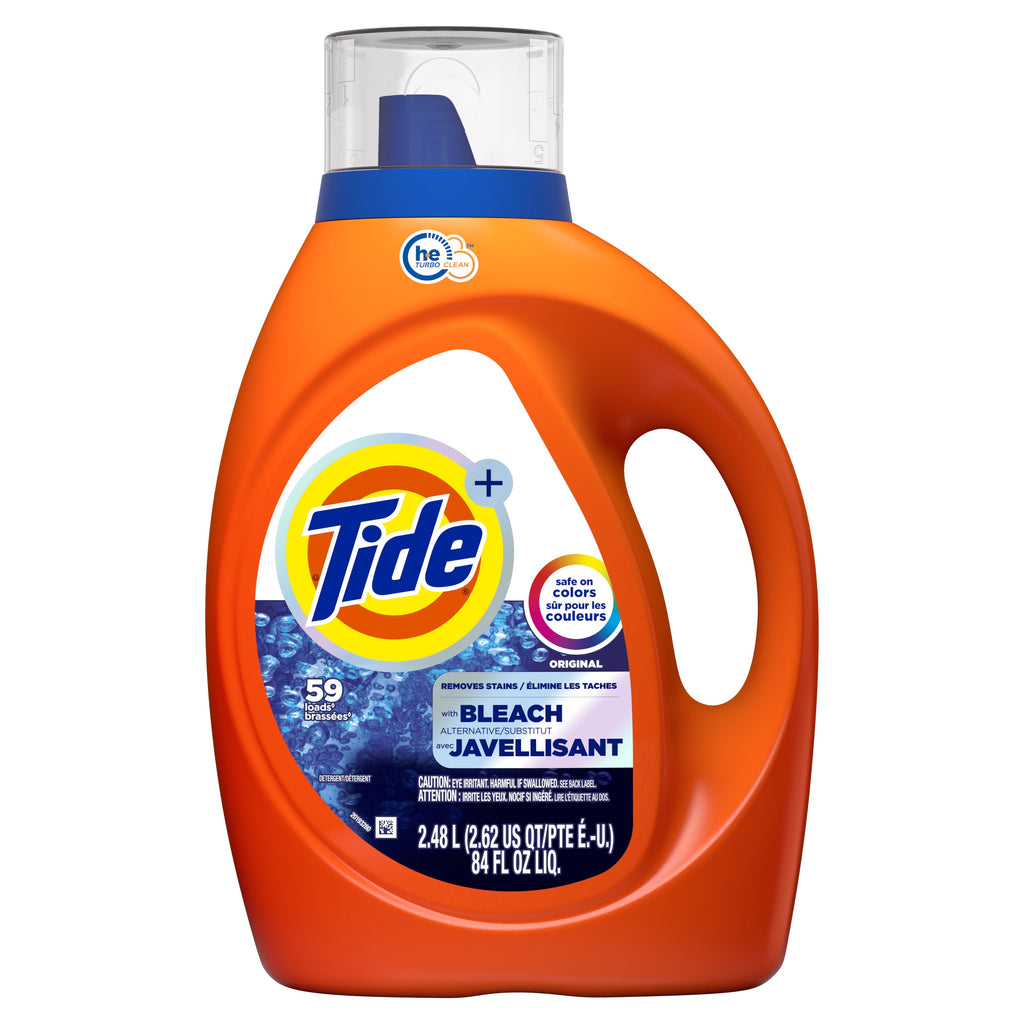 Tide Bleach Alternative Liquid Laundry Detergent, Original Scent, 84 fl oz, 59 Loads