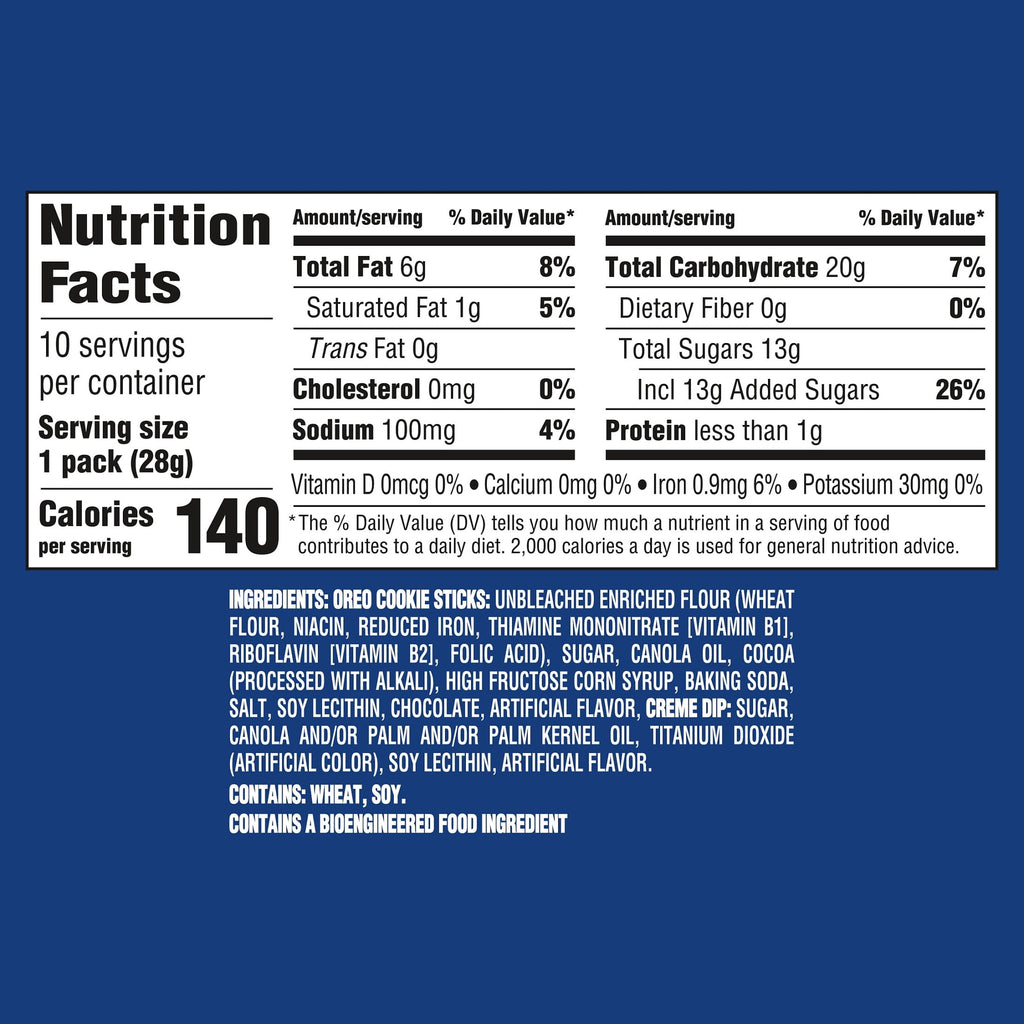 Handi-Snacks OREO Cookie Sticks 'N Creme Dip Snack Packs, 10 Snack Packs