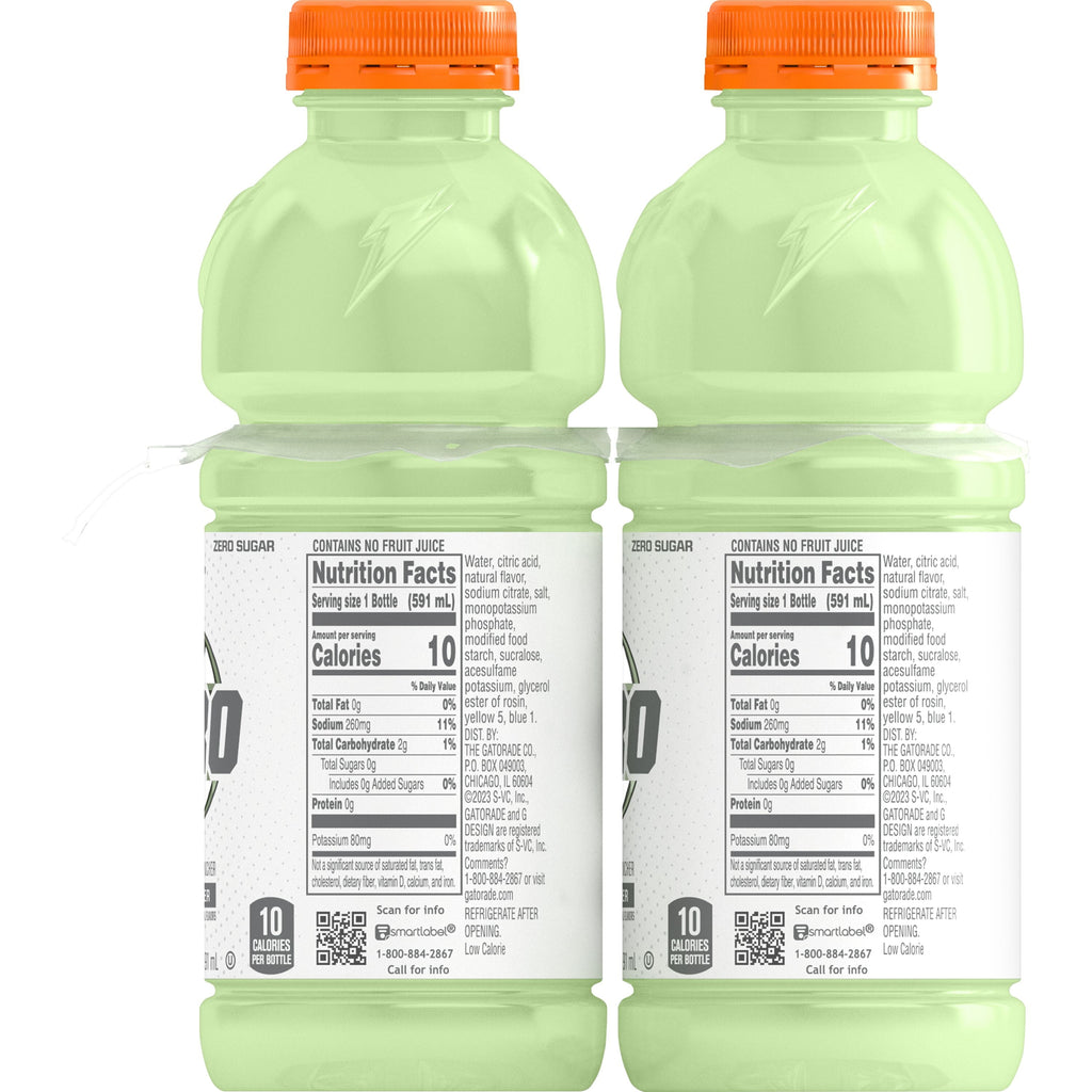 Gatorade Zero Sugar Thirst Quencher Glacier Cherry Sports Drinks, 20 fl oz, 8 Count Bottles