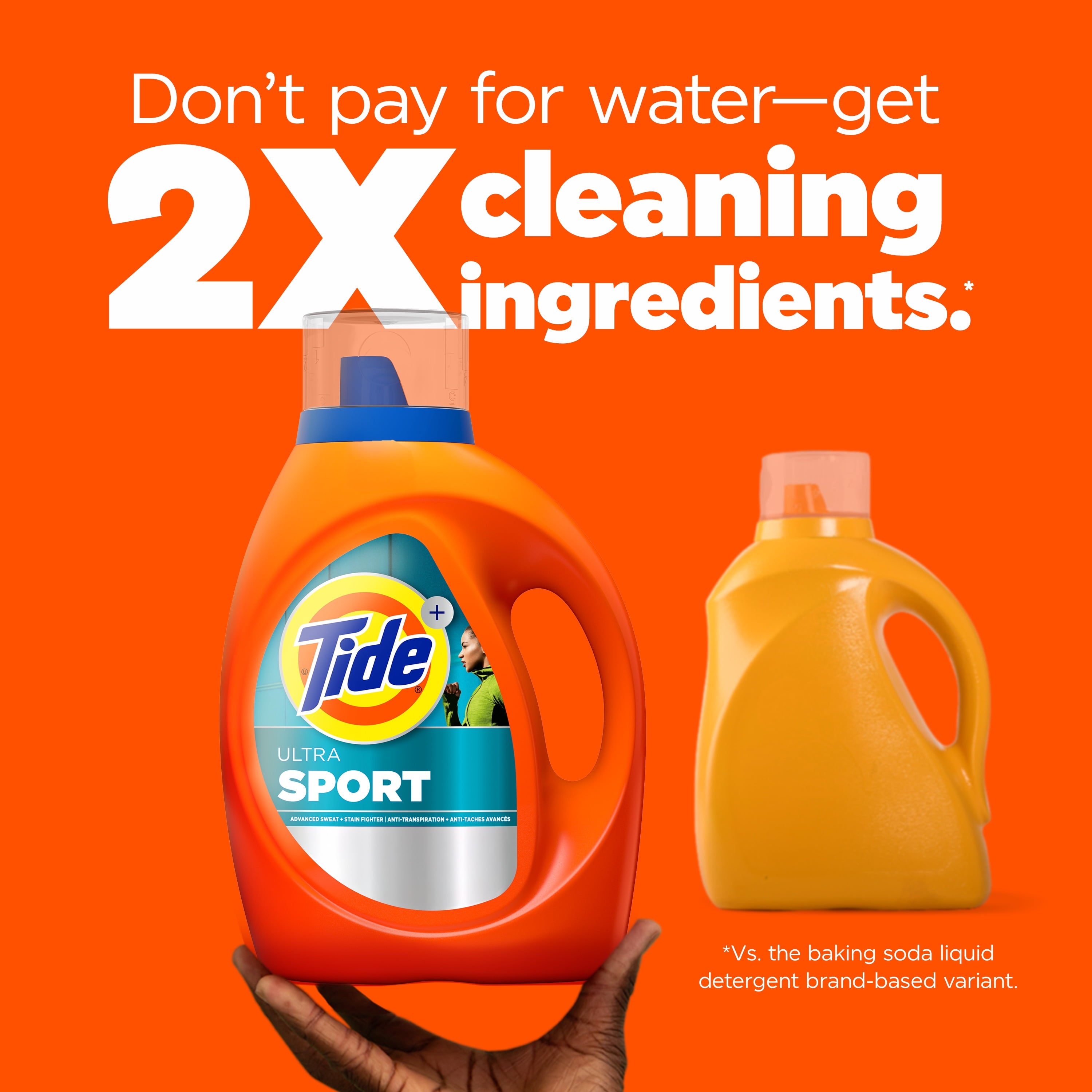 Tide Ultra Sport Liquid Laundry Detergent, Advanced Sweat + Stain Fighter, 63 fl oz, 44 Loads