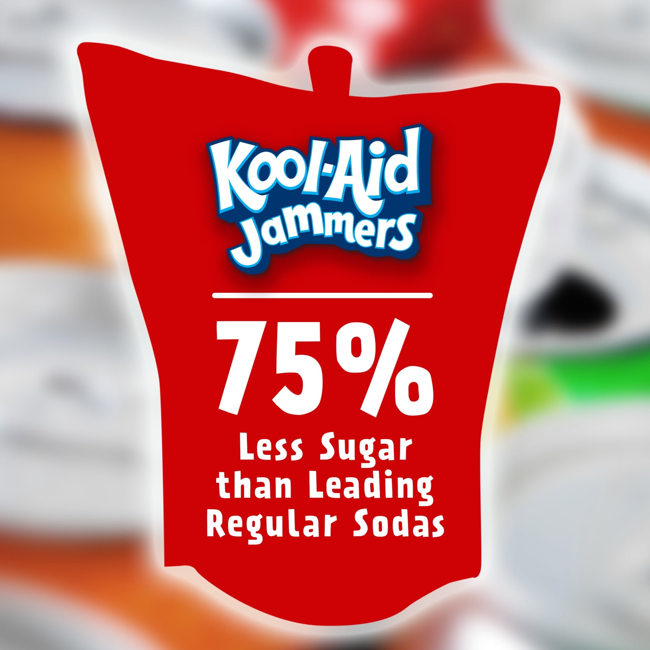 Kool-Aid Jammers Artificially Flavored Drink, 10 Pouches, for School Lunches and On-the-Go Hydration, Cherry Flavor, Excellent Source of Vitamin C, 6 fl oz