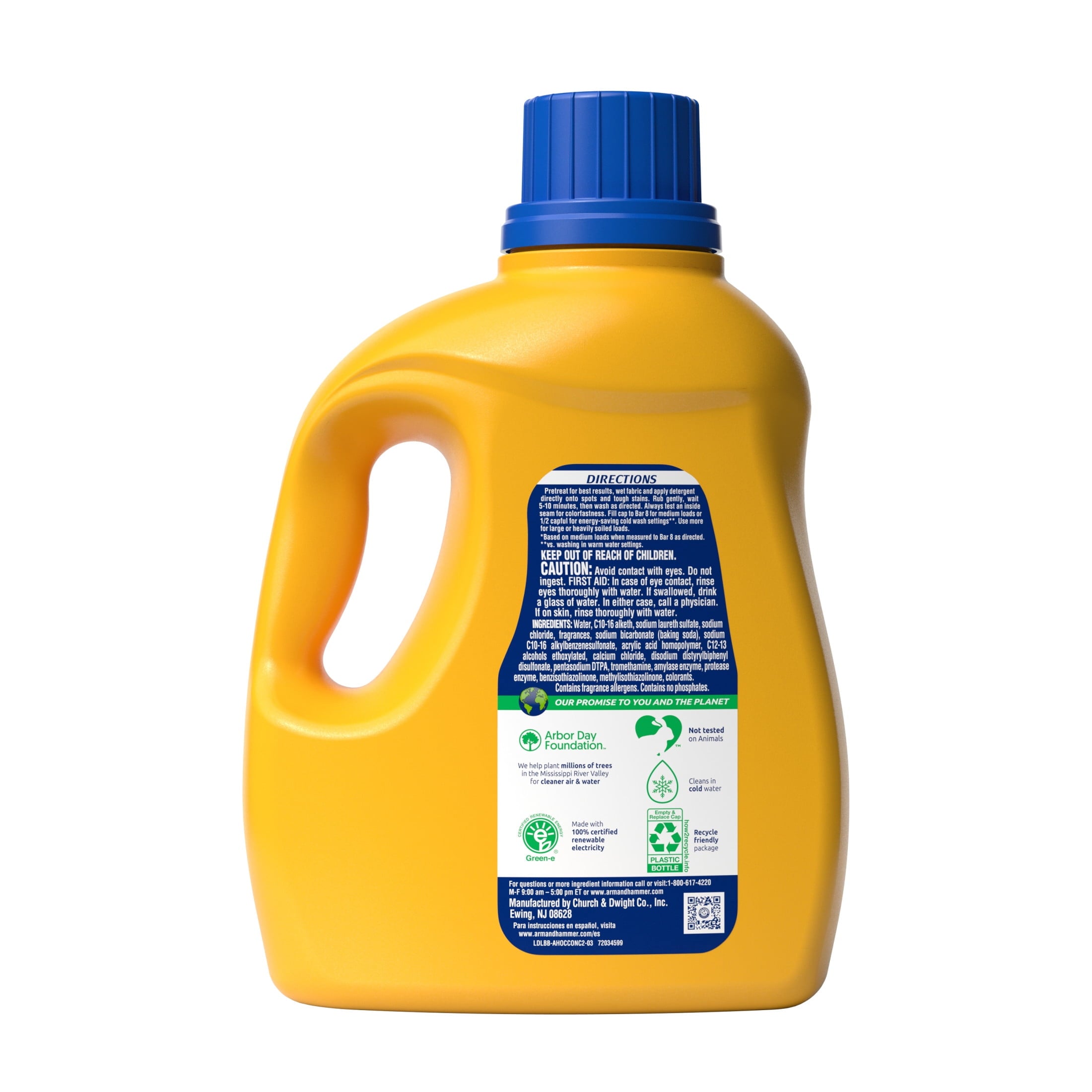 ARM & HAMMER Plus OxiClean Ultra Stain Fighters Liquid Laundry Detergent, Fresh Scent, 96.2 Fl Oz