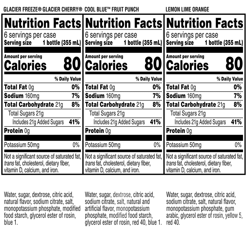 Gatorade Sports Drinks, Lemon Lime/Orange/Fruit Punch Variety Pack, 12 fl oz, 18 Count Bottles
