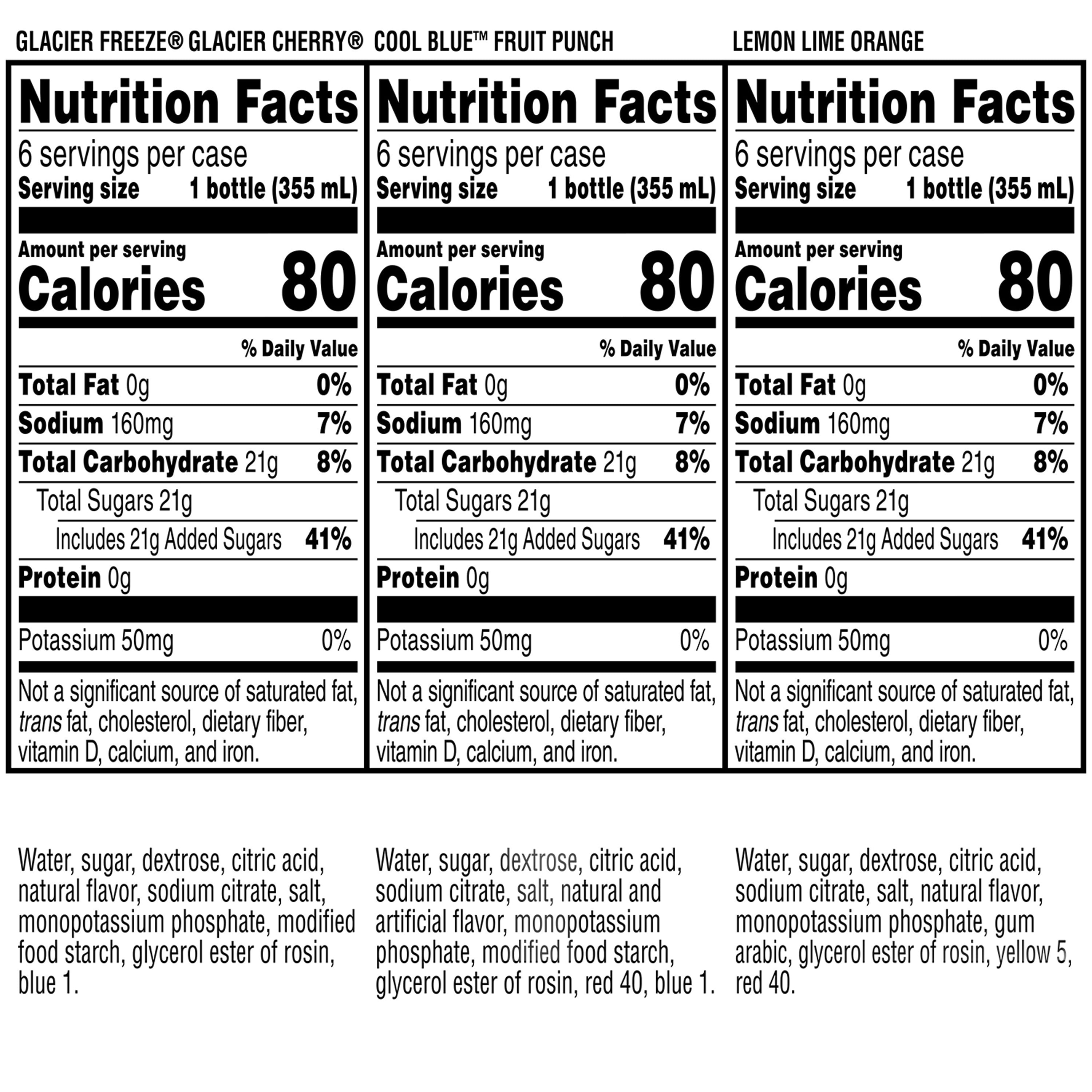 Gatorade Sports Drinks, Lemon Lime/Orange/Fruit Punch Variety Pack, 12 fl oz, 18 Count Bottles