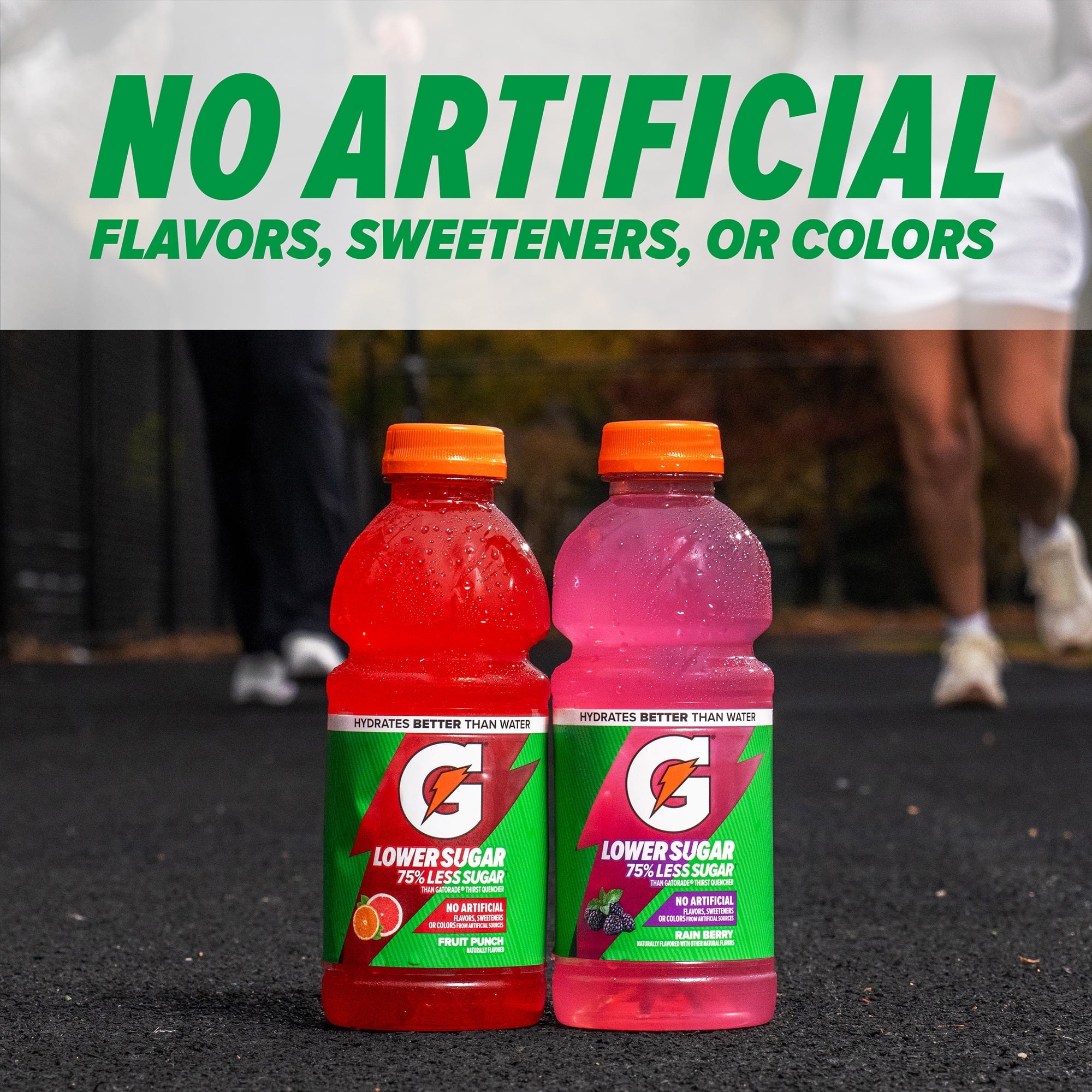 Gatorade Lower Sugar, No Artificials Fruit Punch Flavored Electrolyte Sports Drink, 12 fl oz Bottle, (12 pack), 75% Less Sugar, Hydration