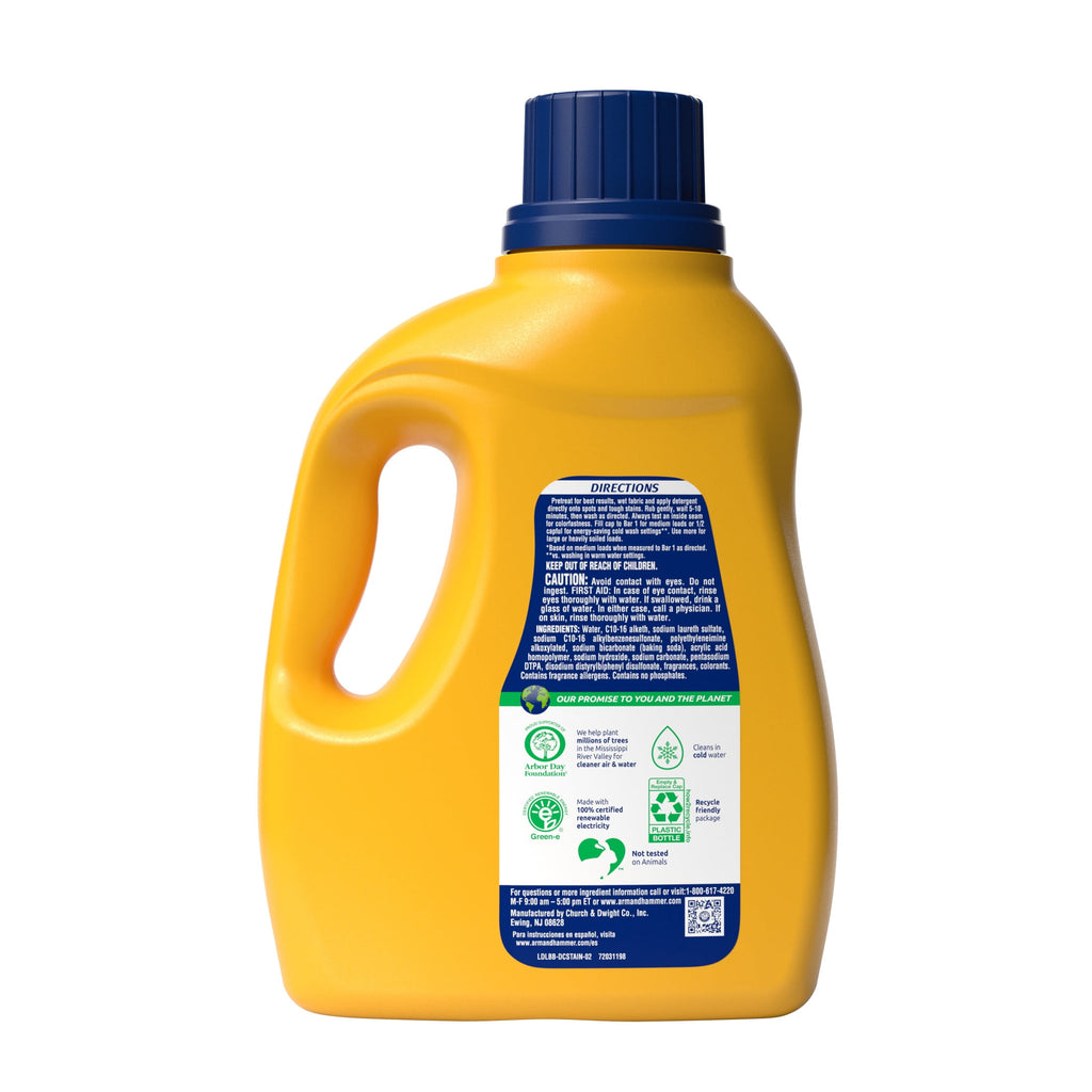 ARM & HAMMER Deep Clean OxiClean Max Force Laundry Detergent, Sparkling Clean, 75 fl oz, 50 Loads