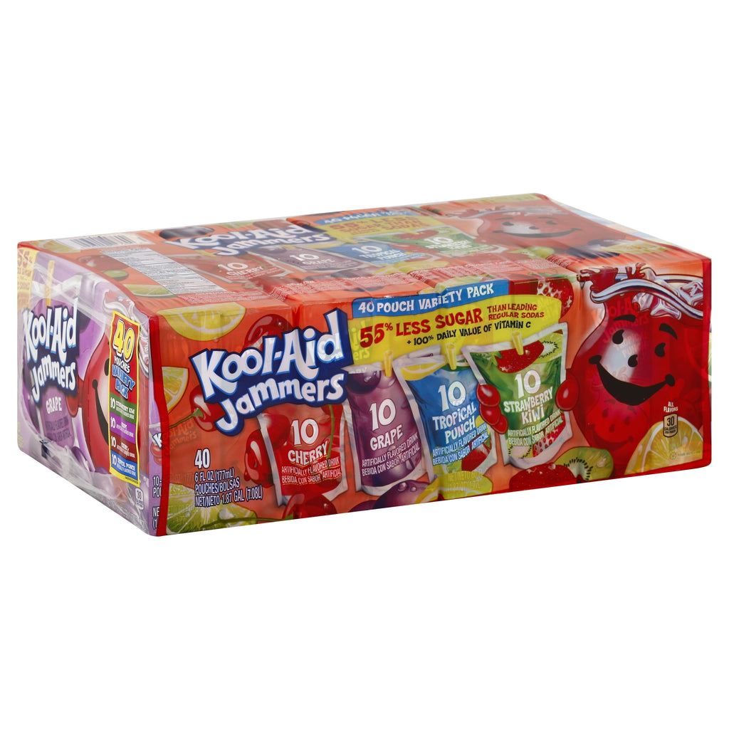 Kool-Aid Jammers Variety Pack, 40 Count, 15 lb